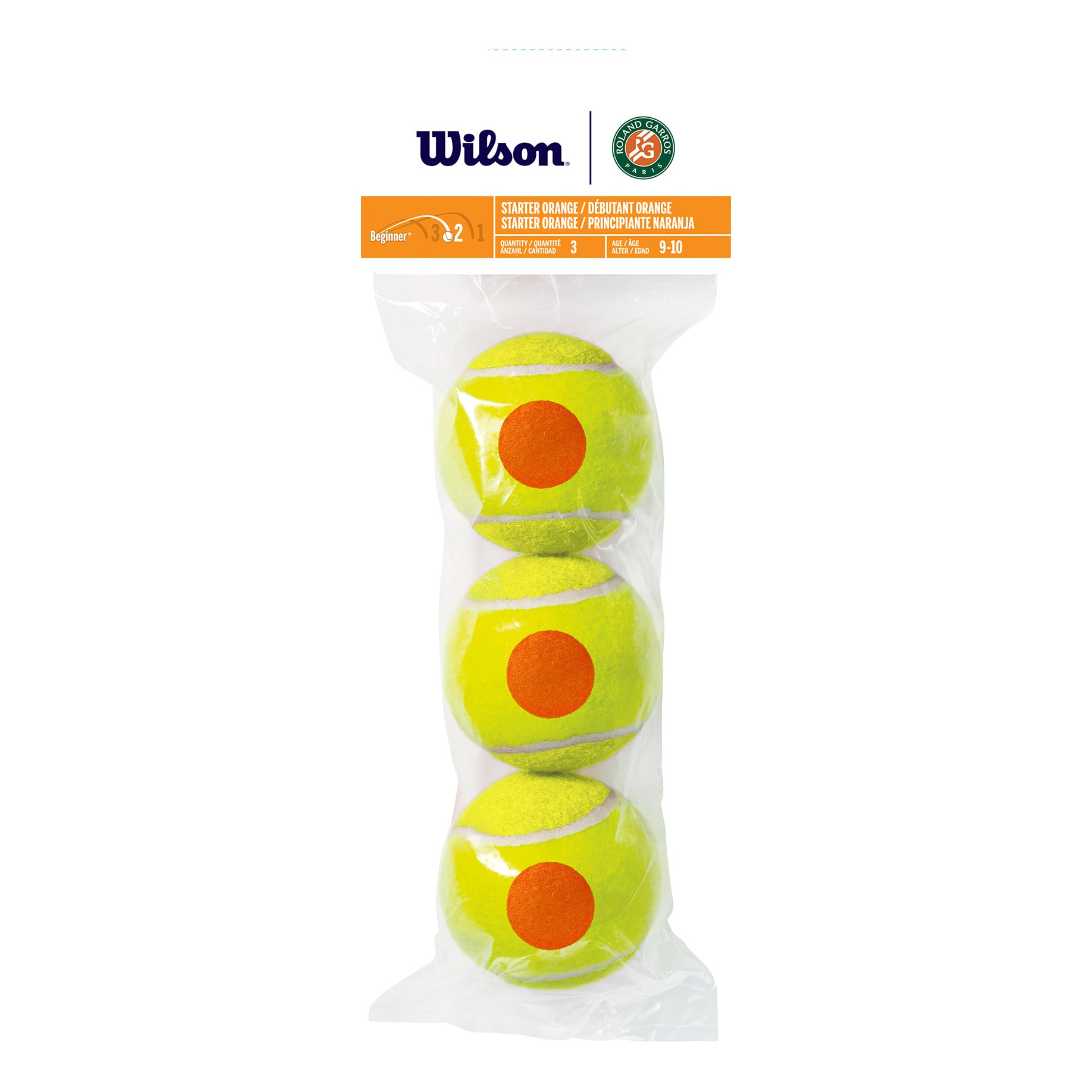 Wilson Roland Garros orange 3er Worek 3 szt.