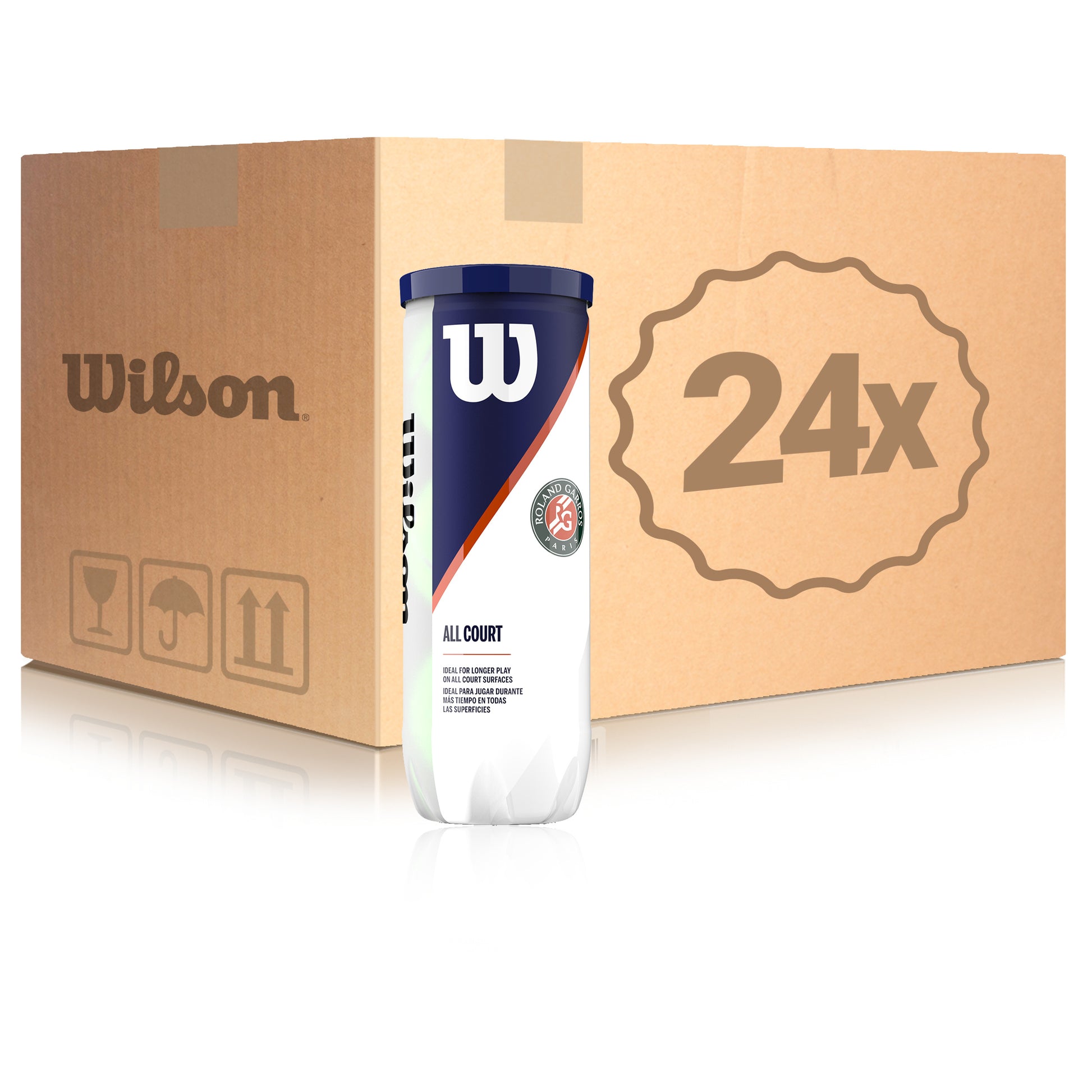 Wilson 24x puszka 3 szt. Roland Garros All Court 3er W KARTONIE