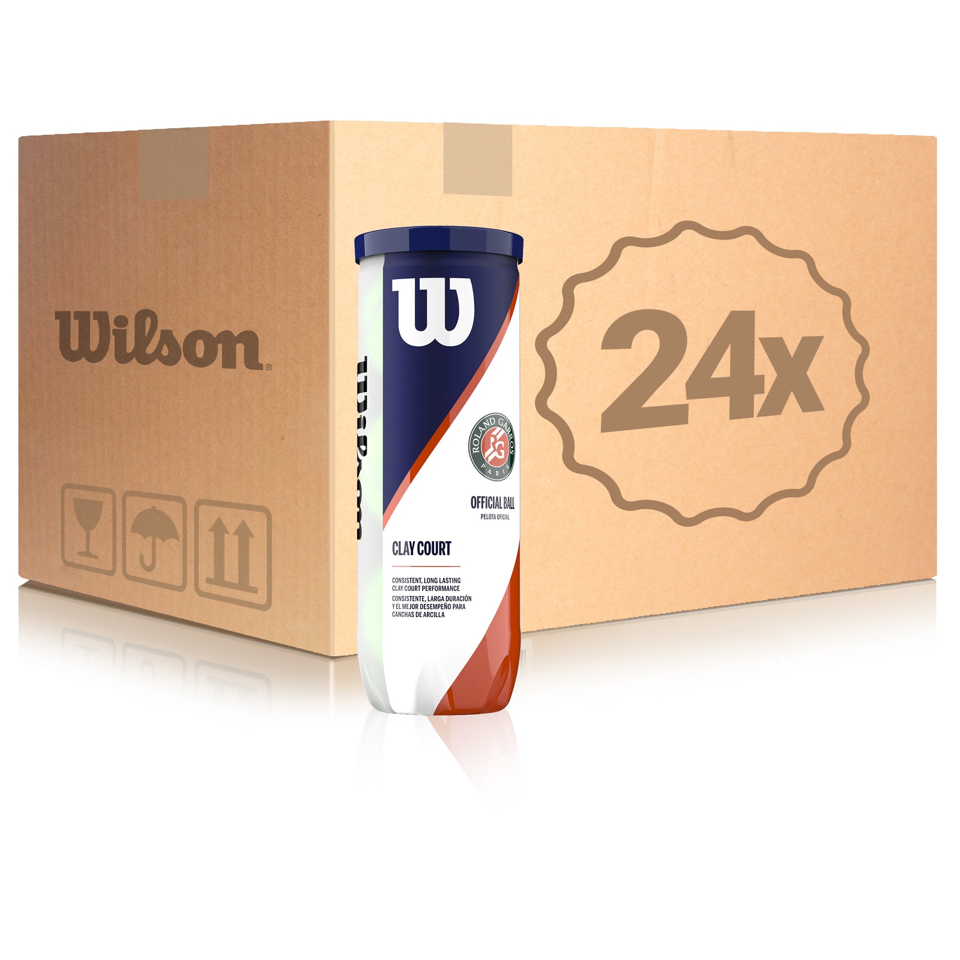 Wilson 24x puszka 3 szt. Roland Garros Official W KARTONIE