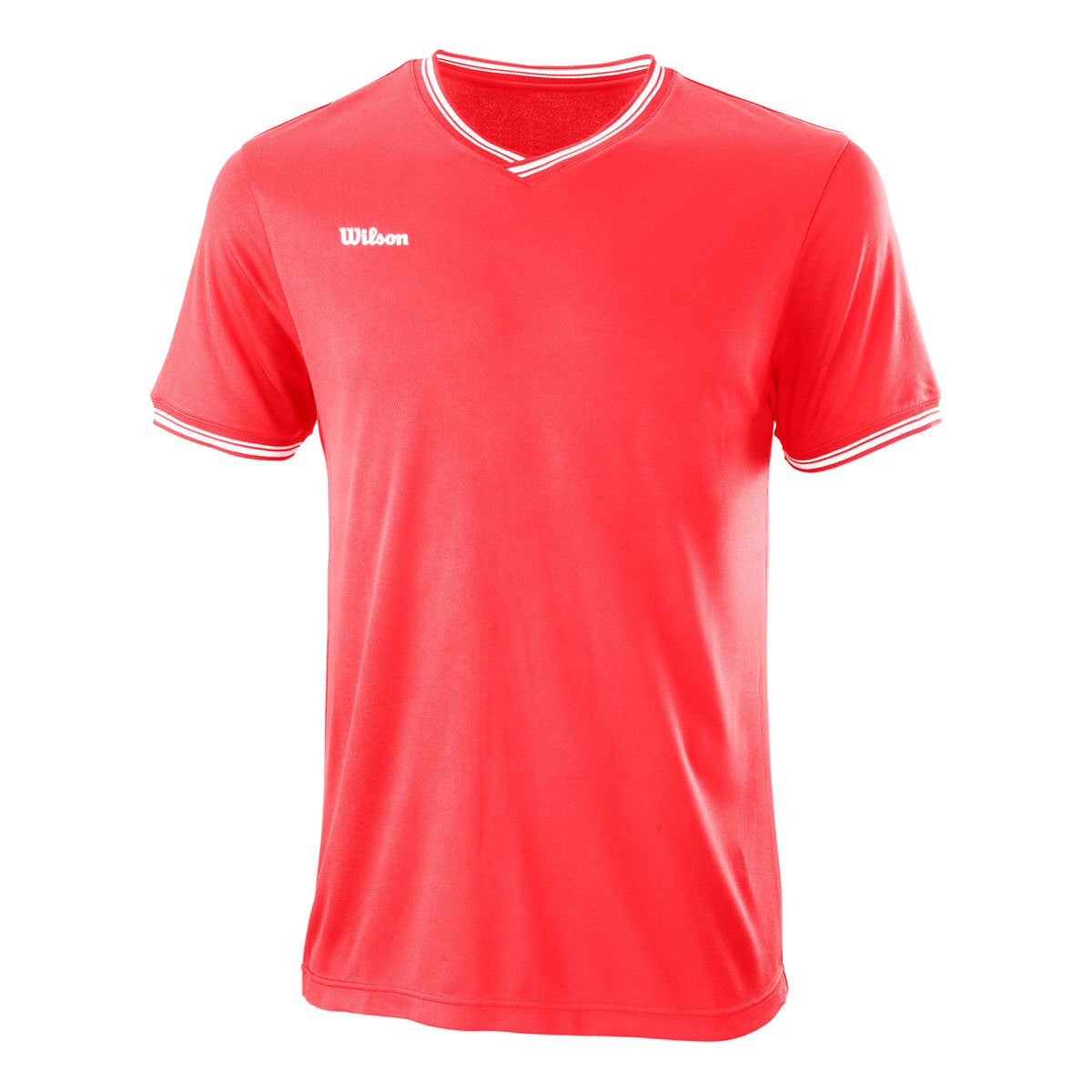 Wilson Team II High V-Neck Koszulka Mężczyźni - koral, biały