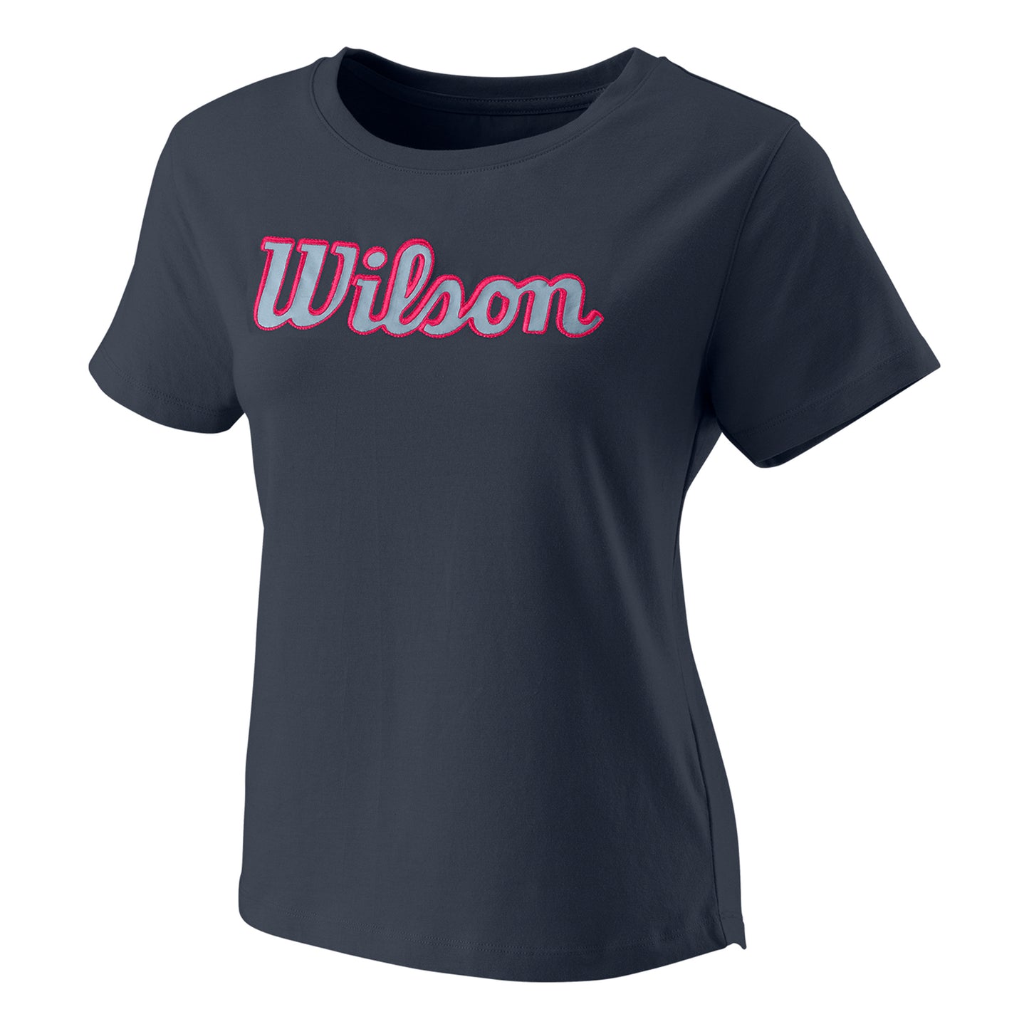 Wilson Sript Eco Koszulka Kobiety - niebieski, czerwony