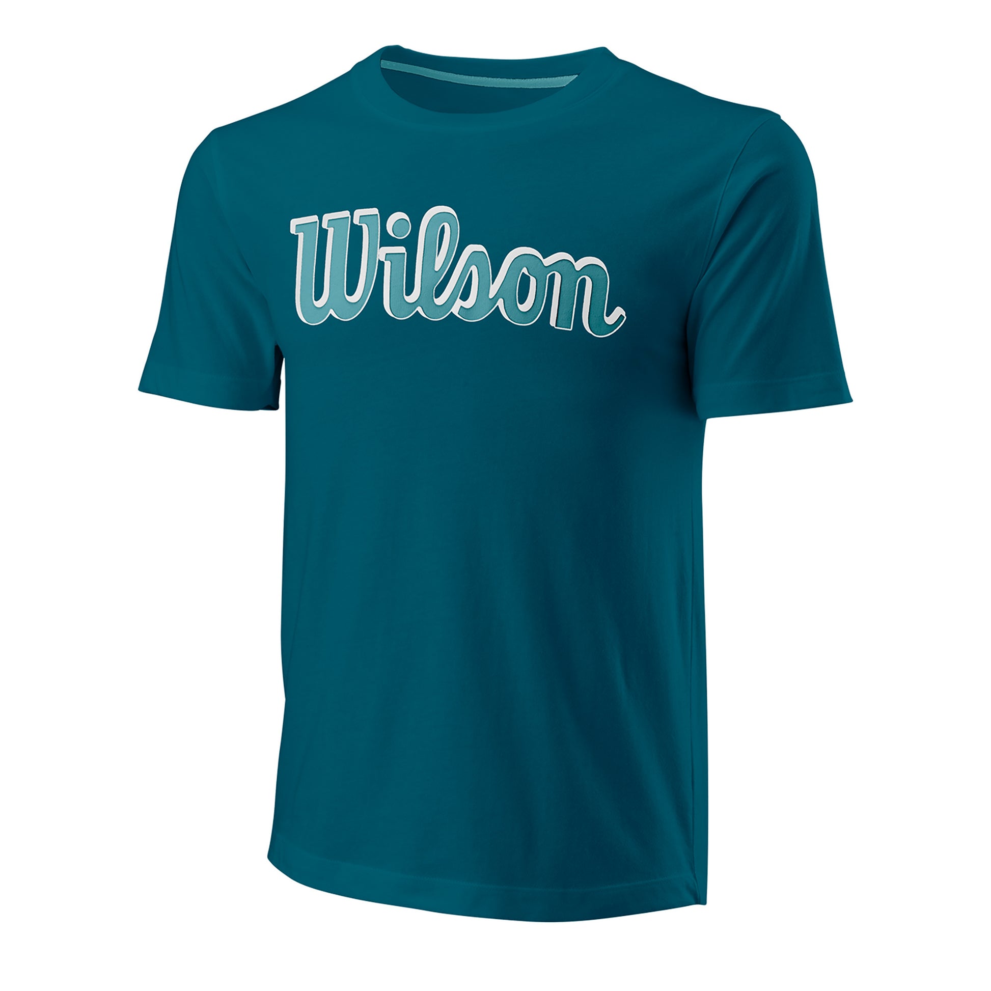 Wilson Script Eco Slimfit Koszulka Mężczyźni - petrol,
