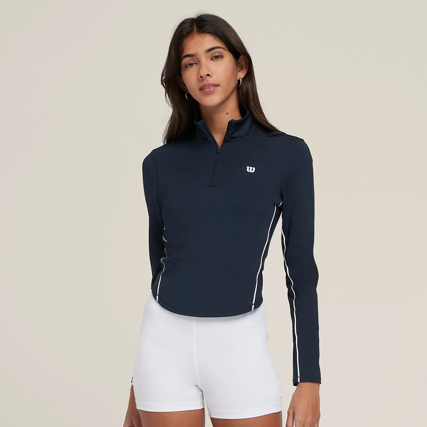 Wilson Brentwood Half-Zip Długi Rękaw Kobiety-Ciemnoniebieski