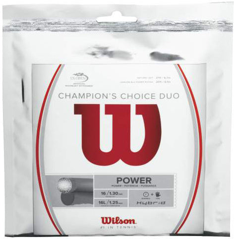 Wilson Champions Choice Duo, silber Zestaw naciągów 12,2m - srebrny