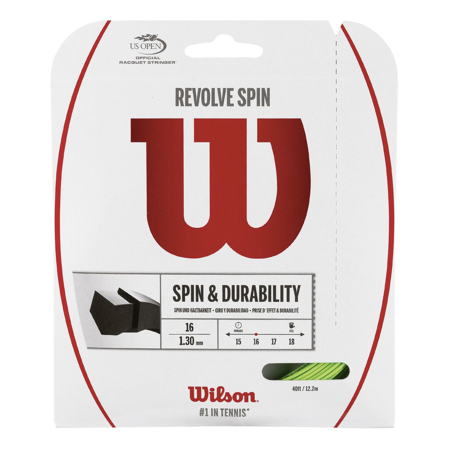 Wilson Revolve Spin Zestaw Naciągów 12,2m-Zieleń