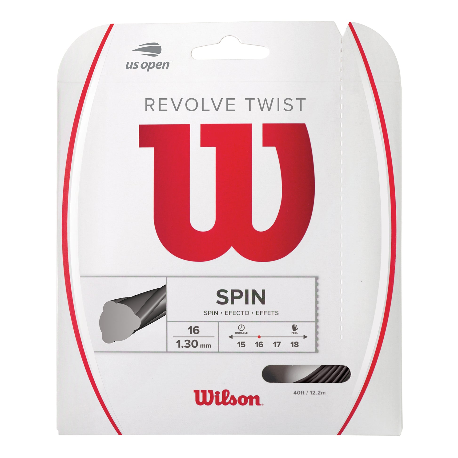 Wilson Revolve Twist Zestaw naciągów 12,2m - szary