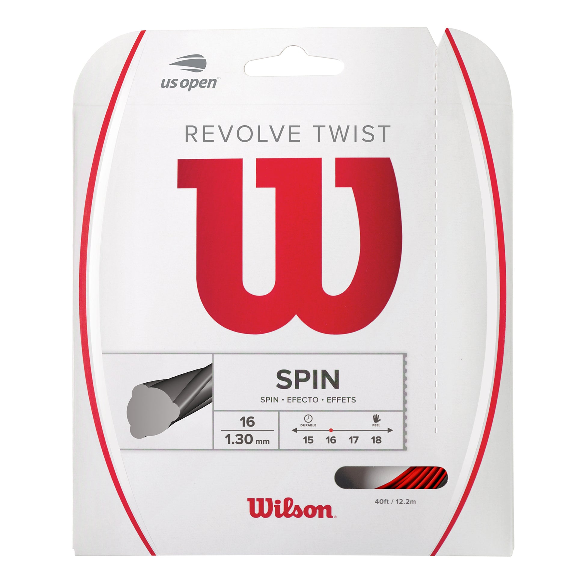 Wilson Revolve Twist Zestaw naciągów 12,2m - czerwony
