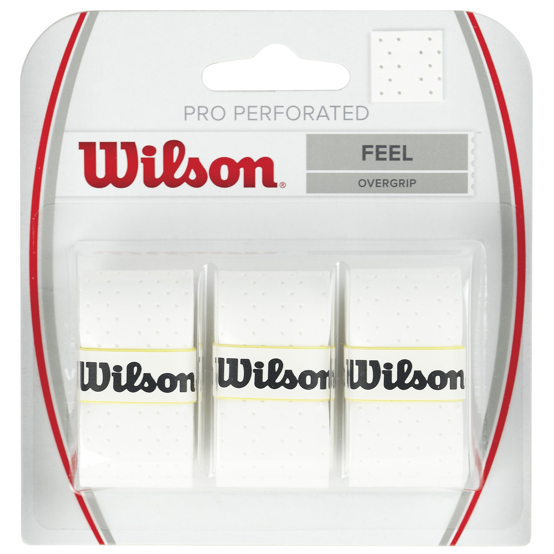 Wilson Pro Overgrip Perforated Opakowanie 3 Szt.-Biały