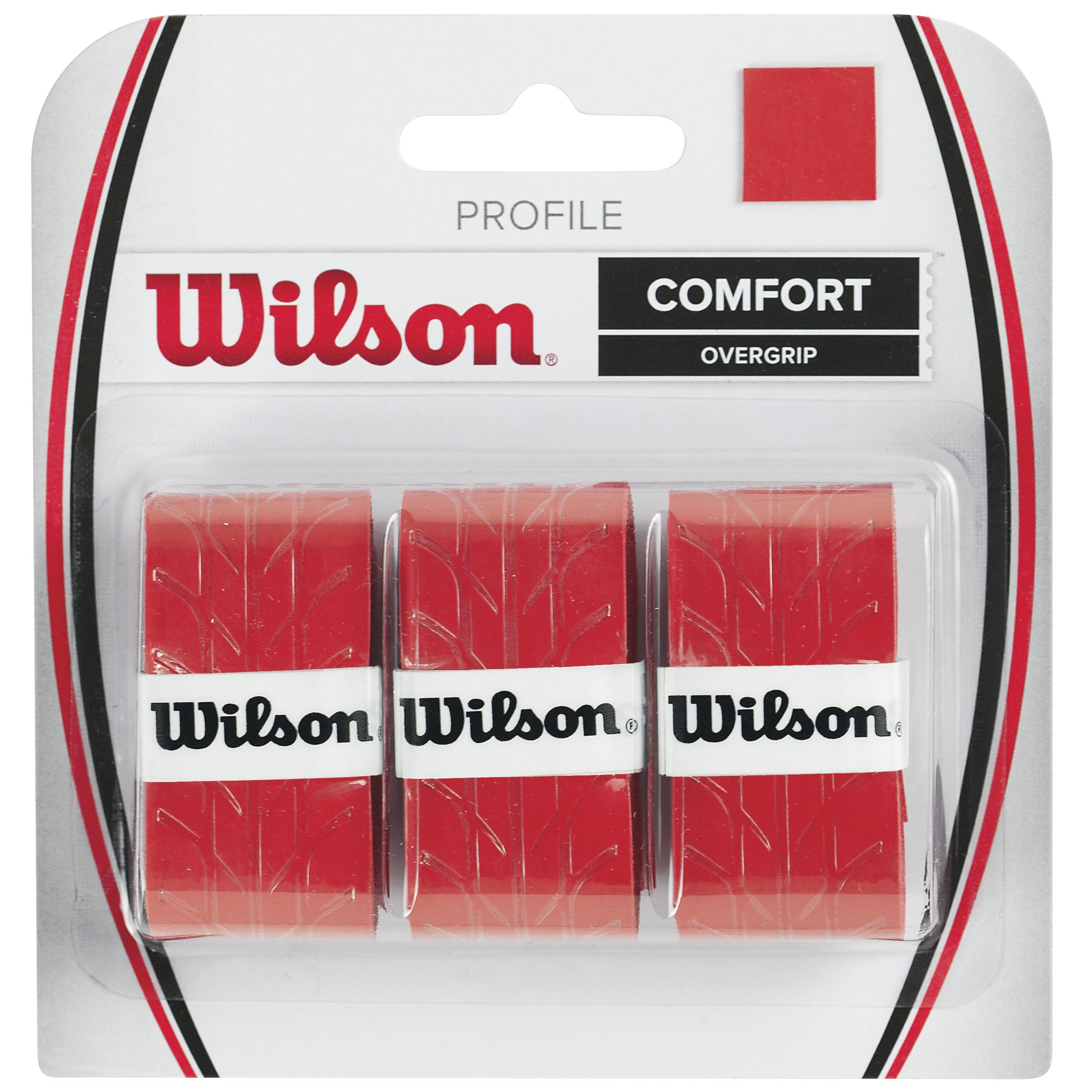 Wilson Profile Overgrip Opakowanie 3 Szt.-Czerwony