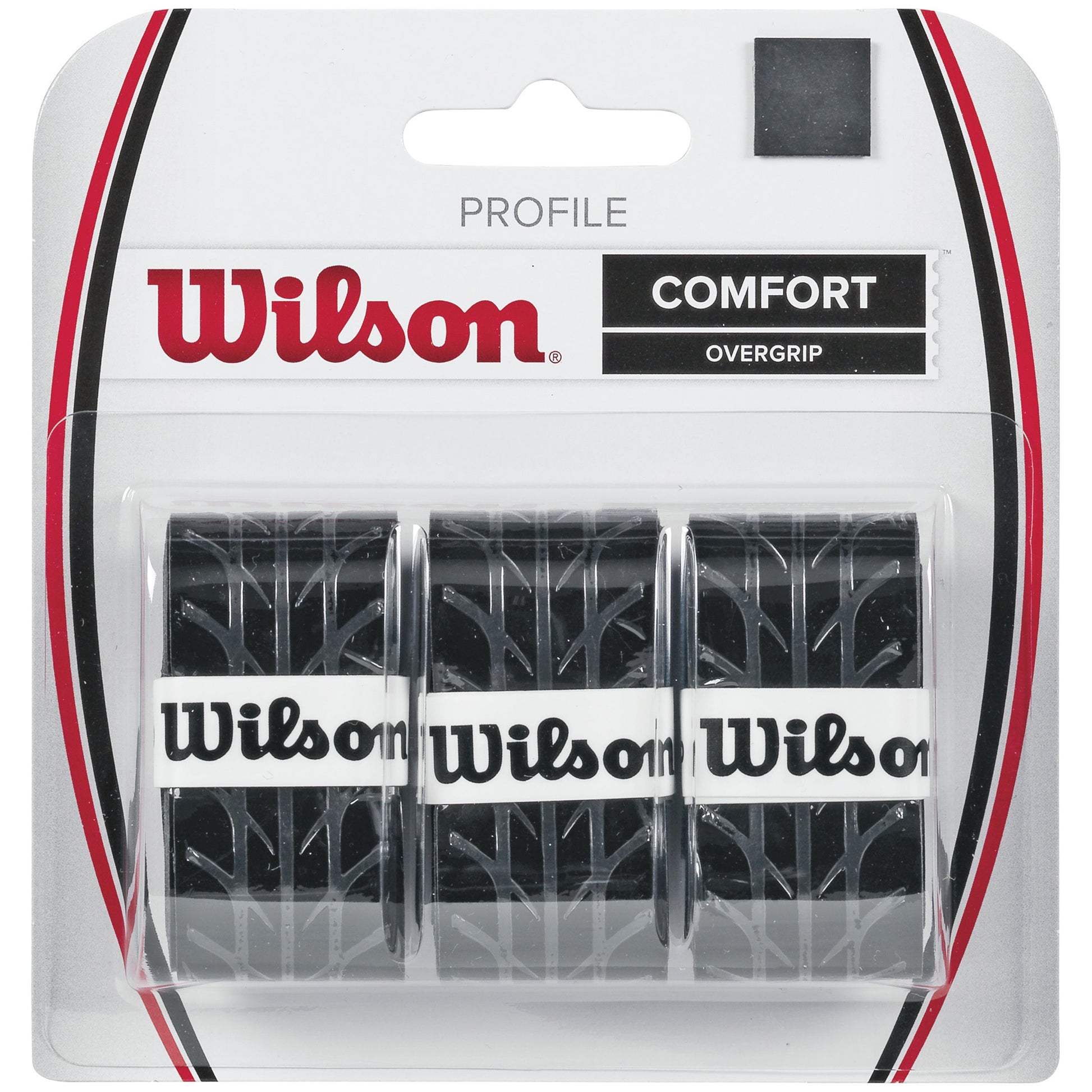 Wilson Profile Overgrip Opakowanie 3 Szt.-Czarny