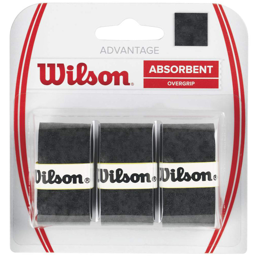 Wilson Advantage Overgrip Opakowanie 3 Szt.-Czarny