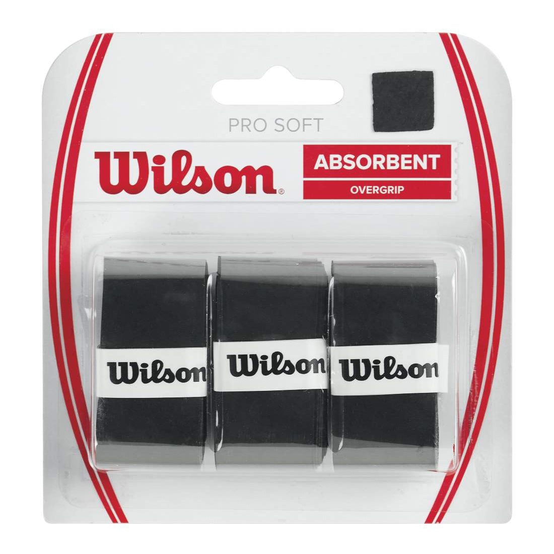 Wilson Soft Overgrip Opakowanie 3 Szt.-Czarny