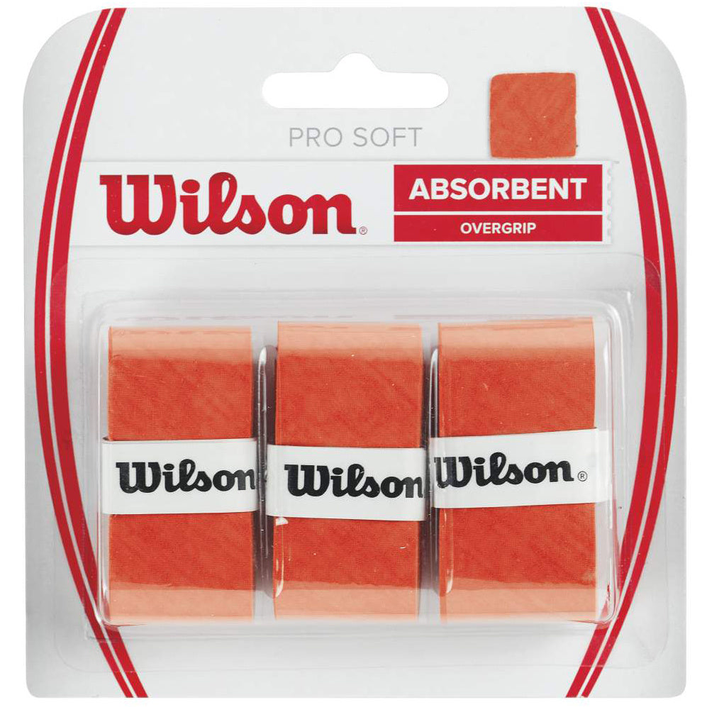 Wilson Soft Overgrip Opakowanie 3 Szt.-Pomarańczowy