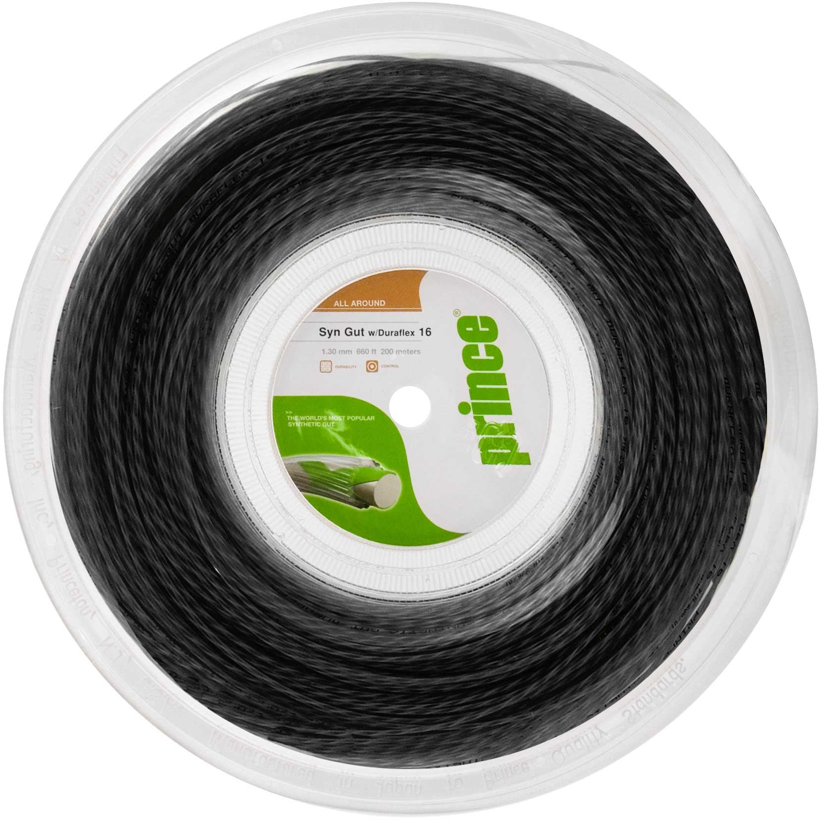 Prince Synthetic Gut Duraflex  Szpula do naciągów 200m - czarny