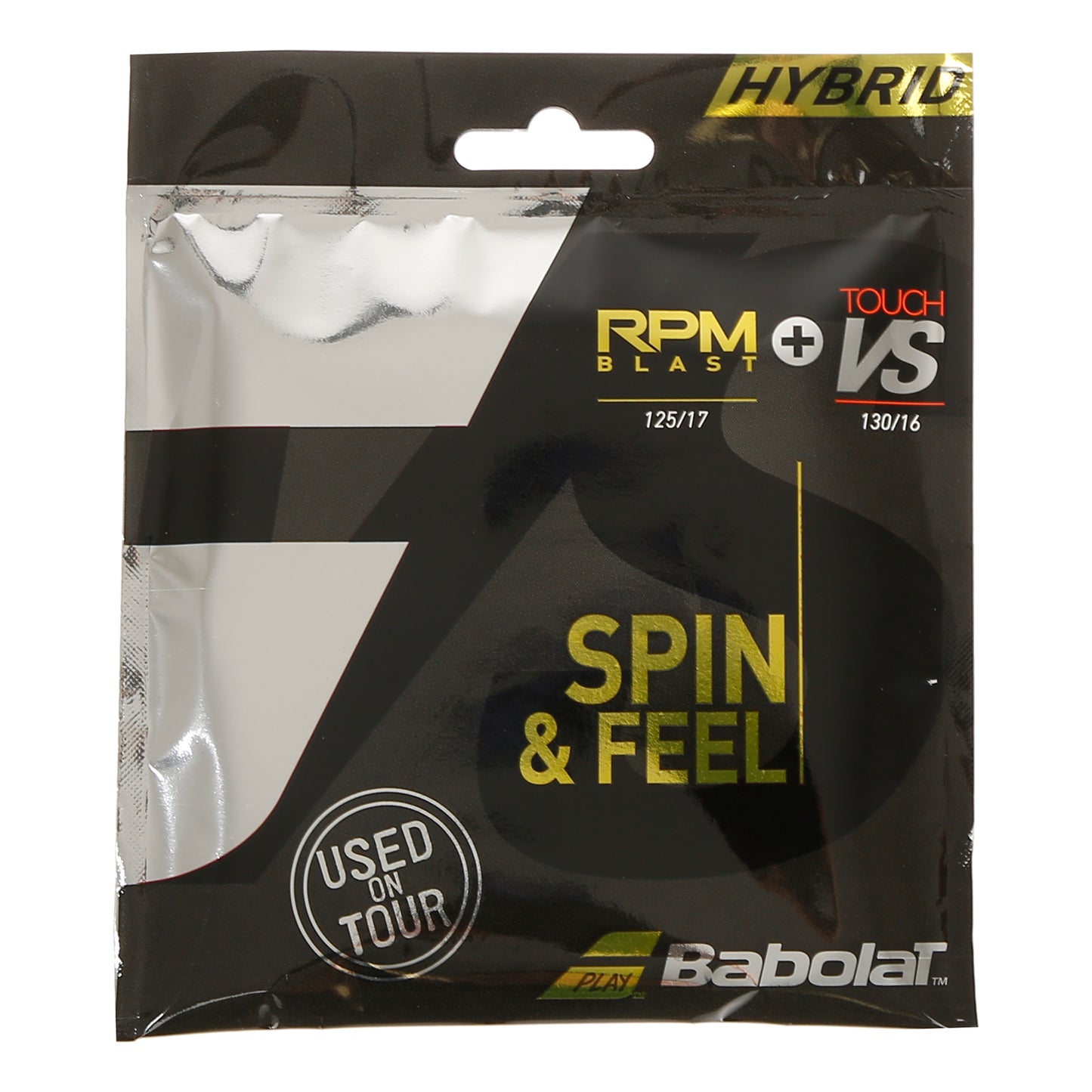 Babolat RPM Blast 125 + Touch VS 130 Zestaw Naciągów-Czarny