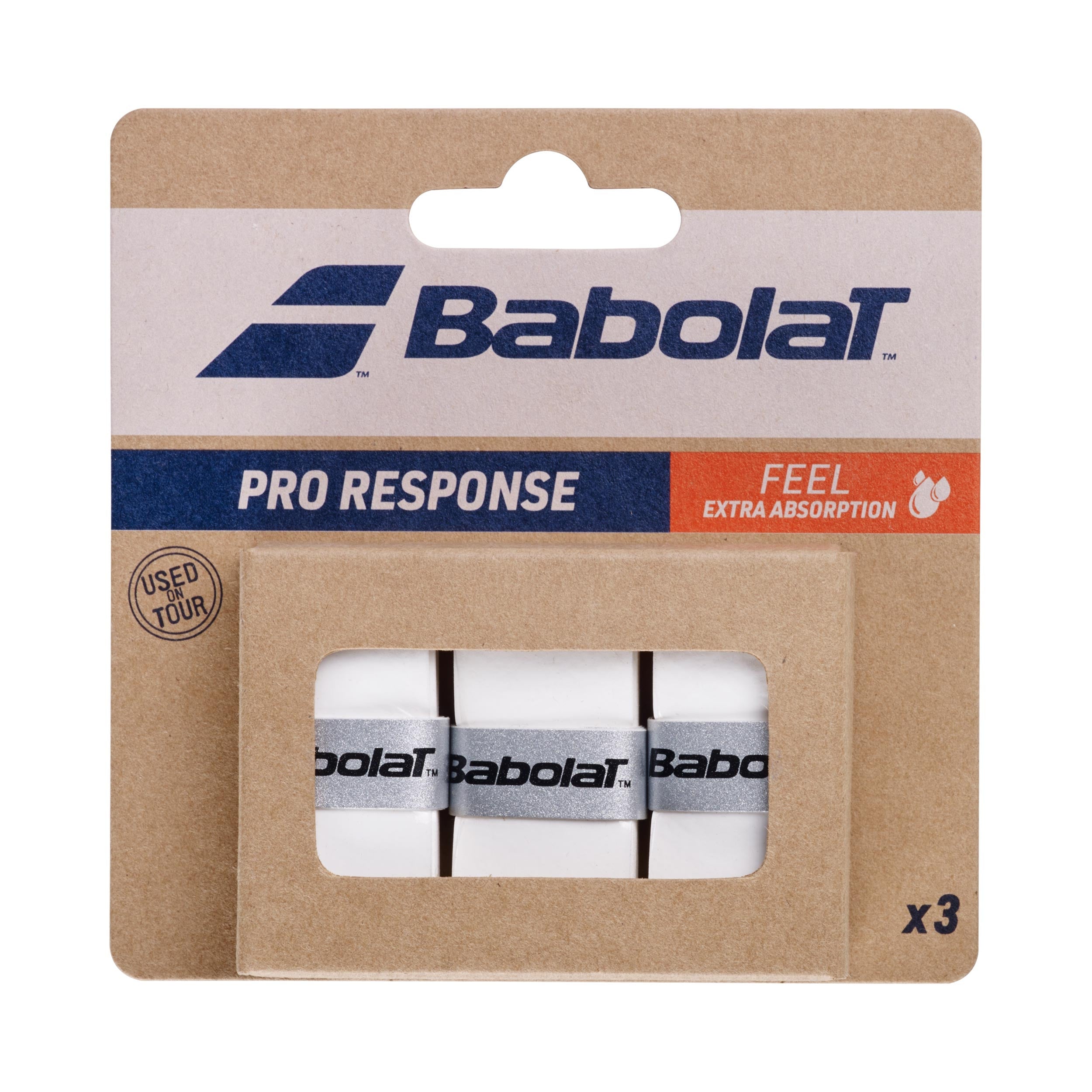 Babolat Pro Response Opakowanie 3 Szt.-Biały