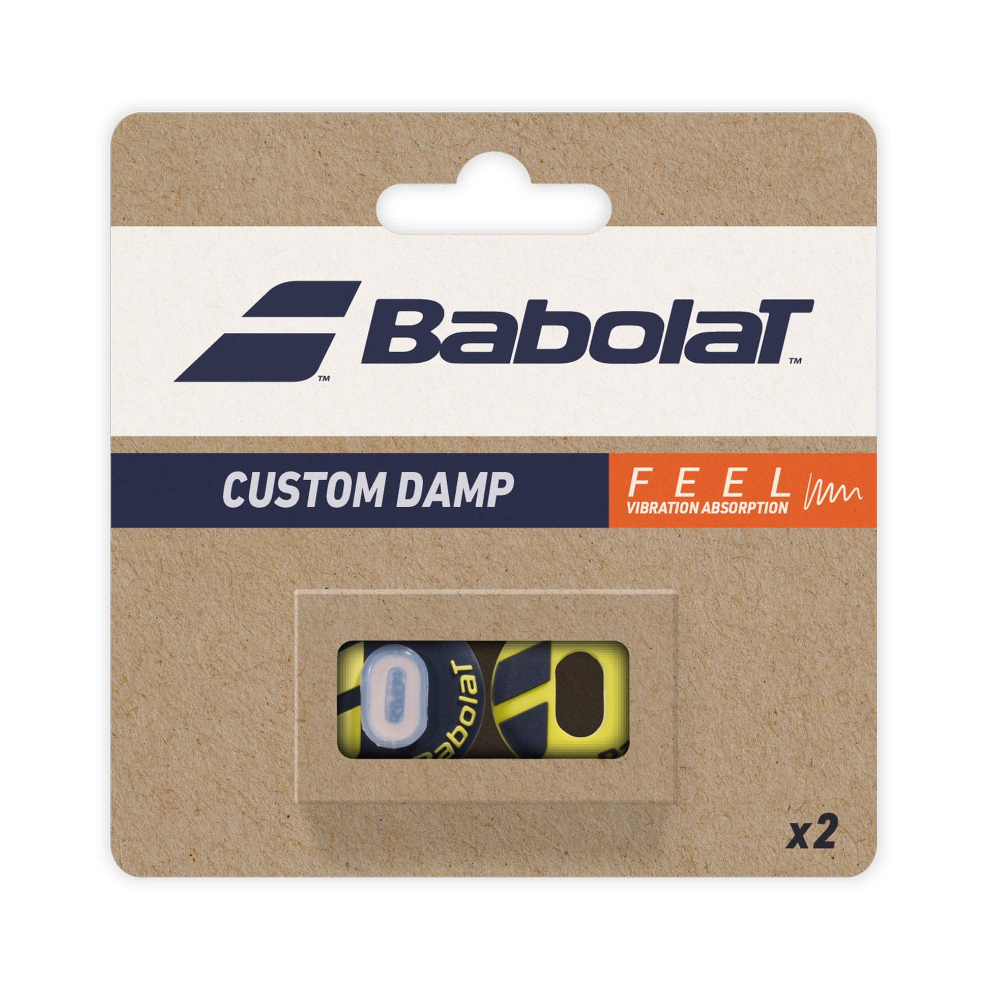 Babolat Custom Damp Amortyzatory Opakowanie 2 szt.-czarny,żółty