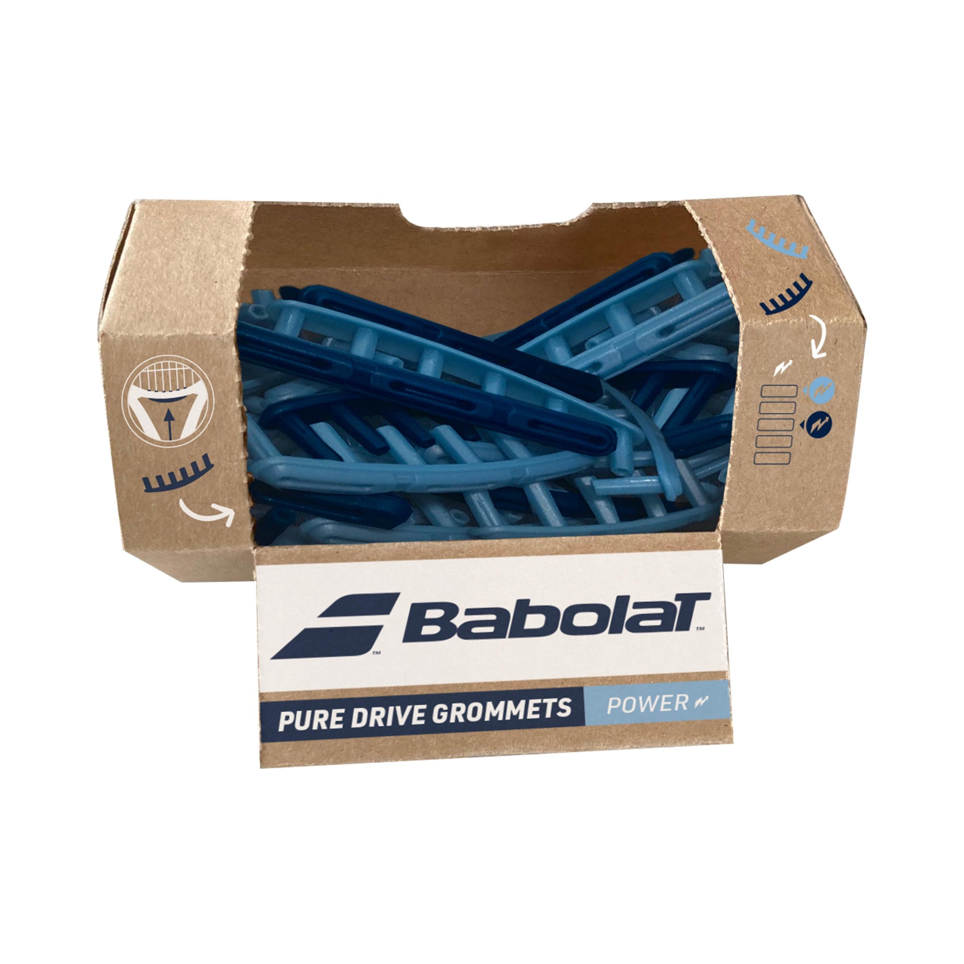 Babolat Grommets Zestaw pasków z oczkami Opakowanie 24 szt. - niebieski