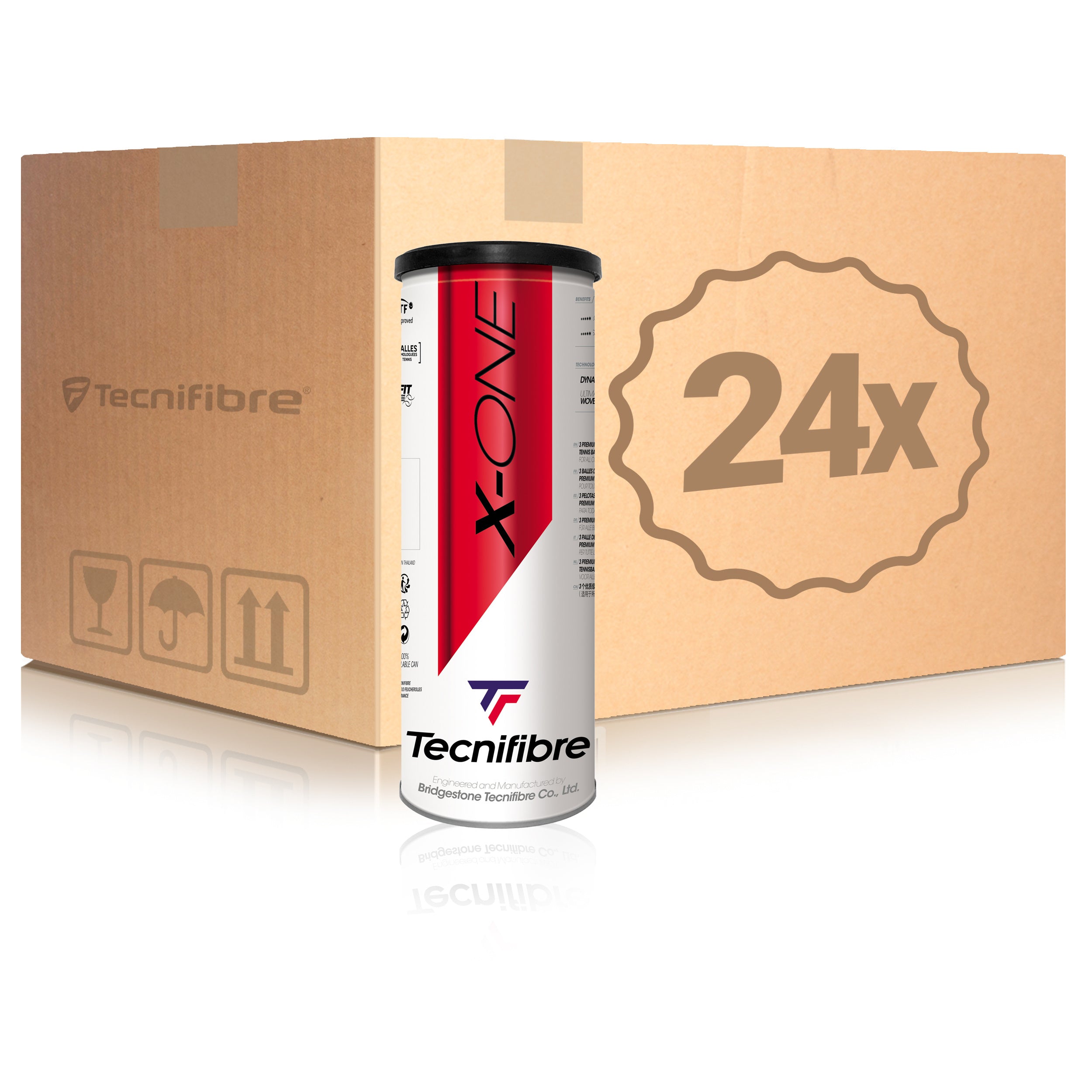 Tecnifibre 24x puszka 3 szt. X-One W KARTONIE
