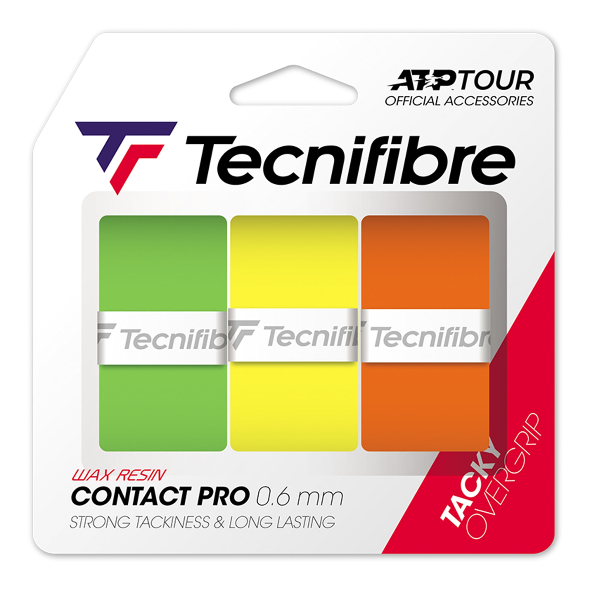 Tecnifibre Contact Pro Farbmix 3er Opakowanie 3 Szt.-Wielokolorowy