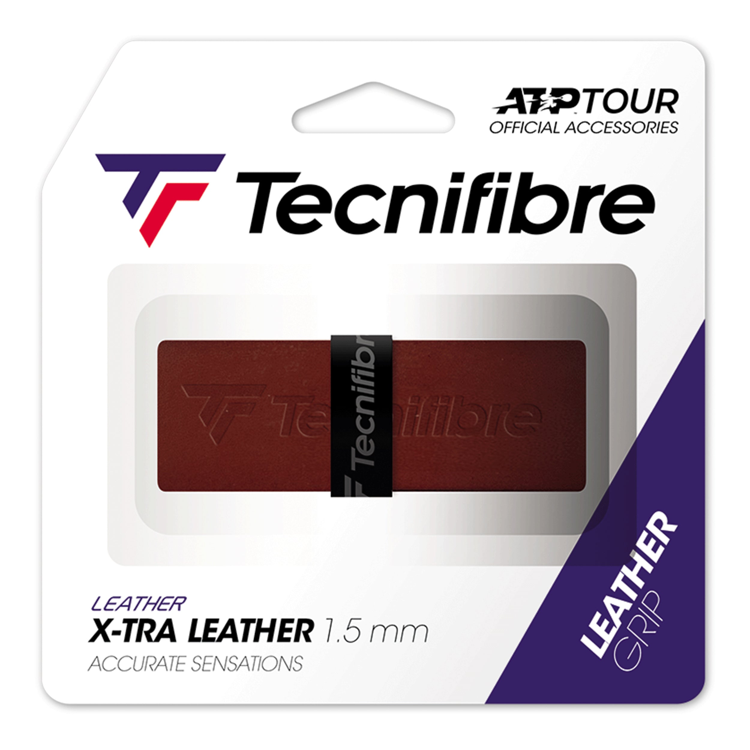 Tecnifibre Lederband Opakowanie 1 Szt.-Brąz