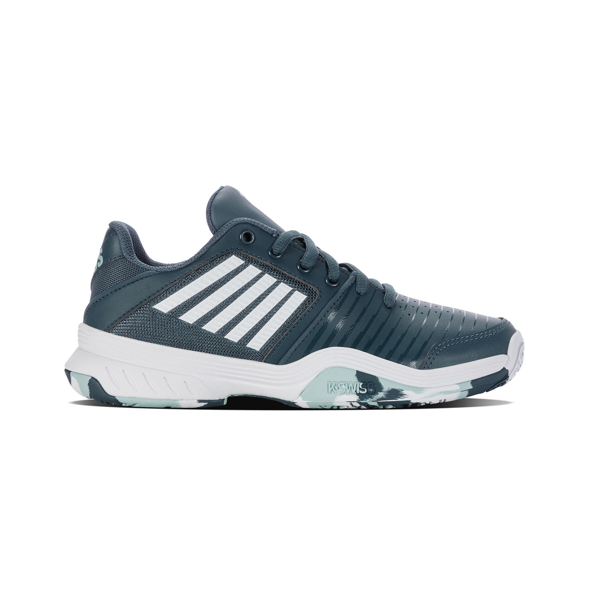 K-Swiss Court Express Omni Buty Do Tenisa Allcourt Dzieci-Petrol,Biały