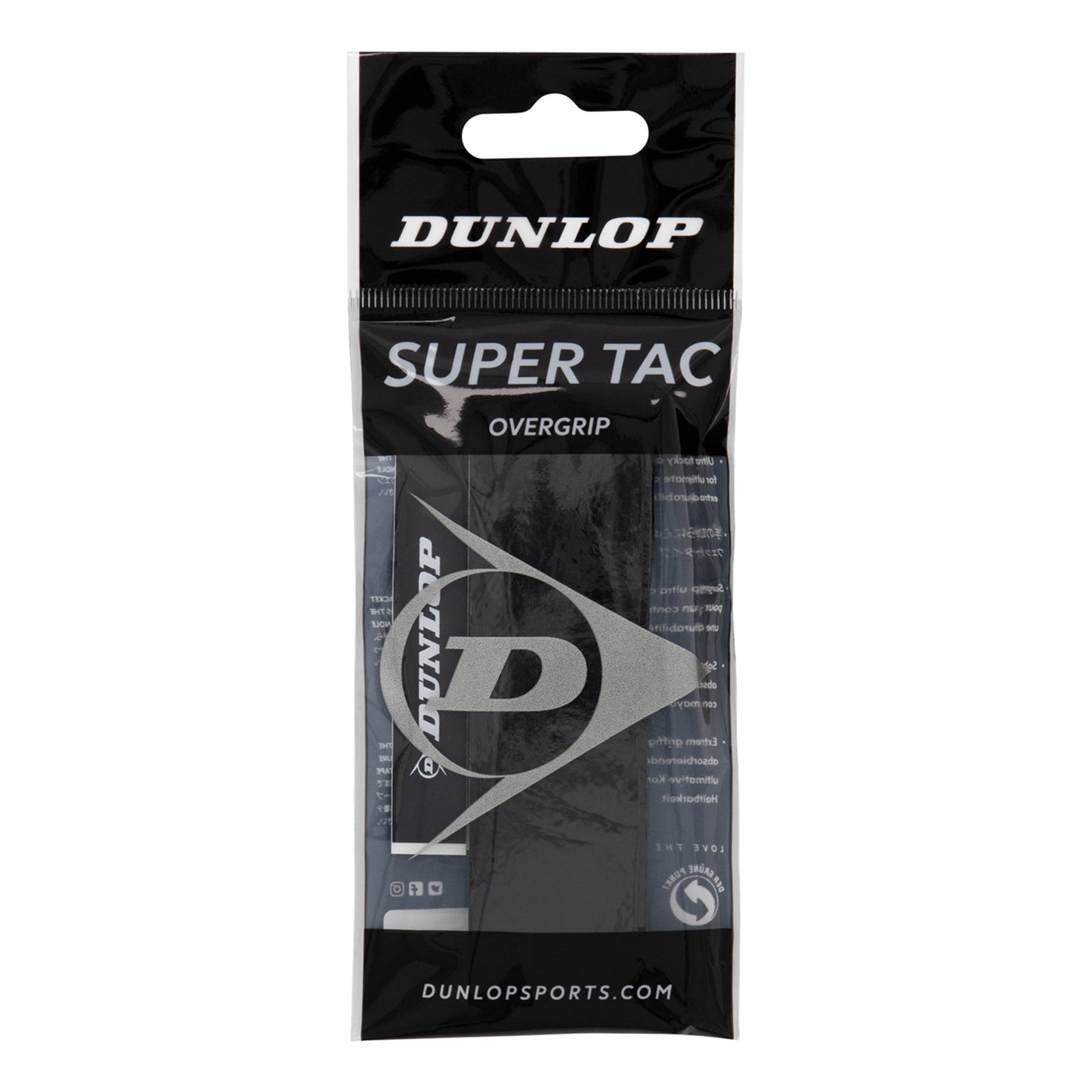 Dunlop Super Tac Opakowanie 1 Szt.-Czarny