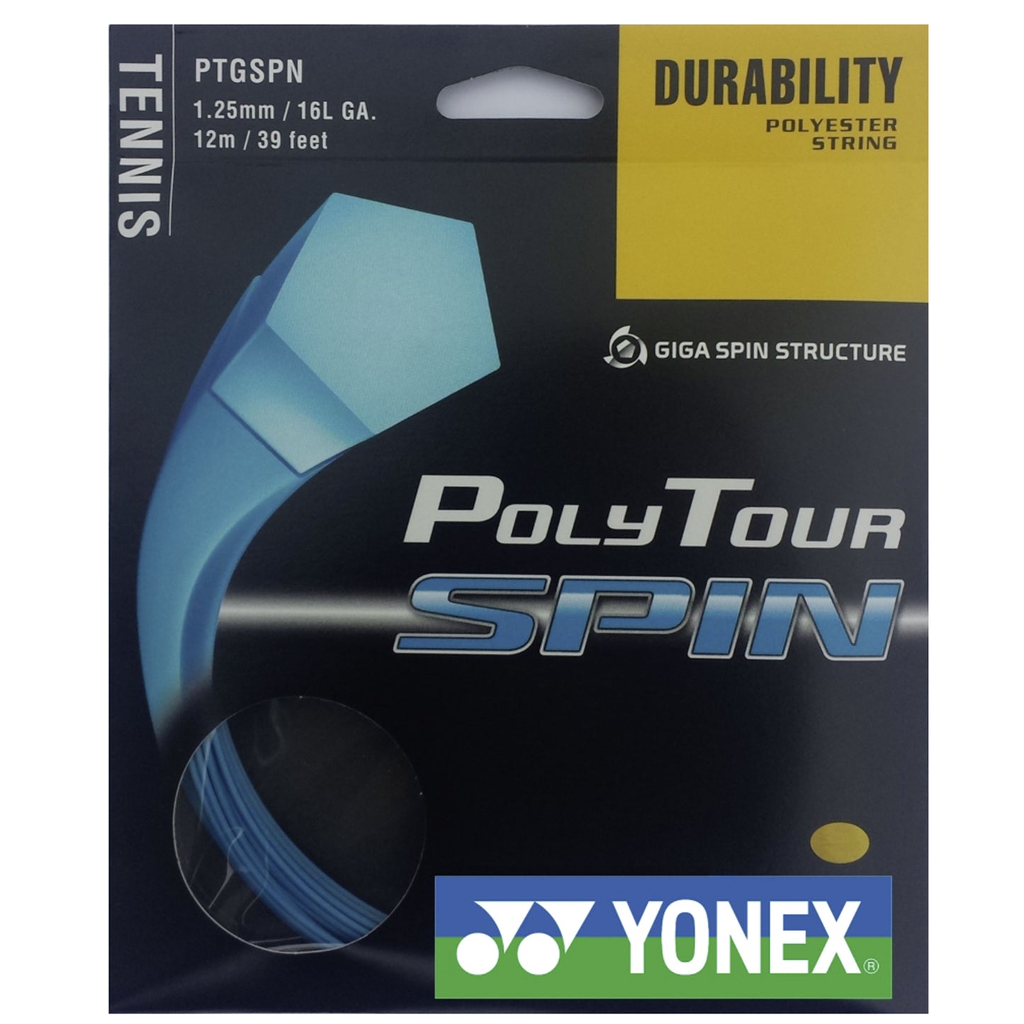 Yonex Poly Tour Spin  Zestaw naciągów 12m - niebieski