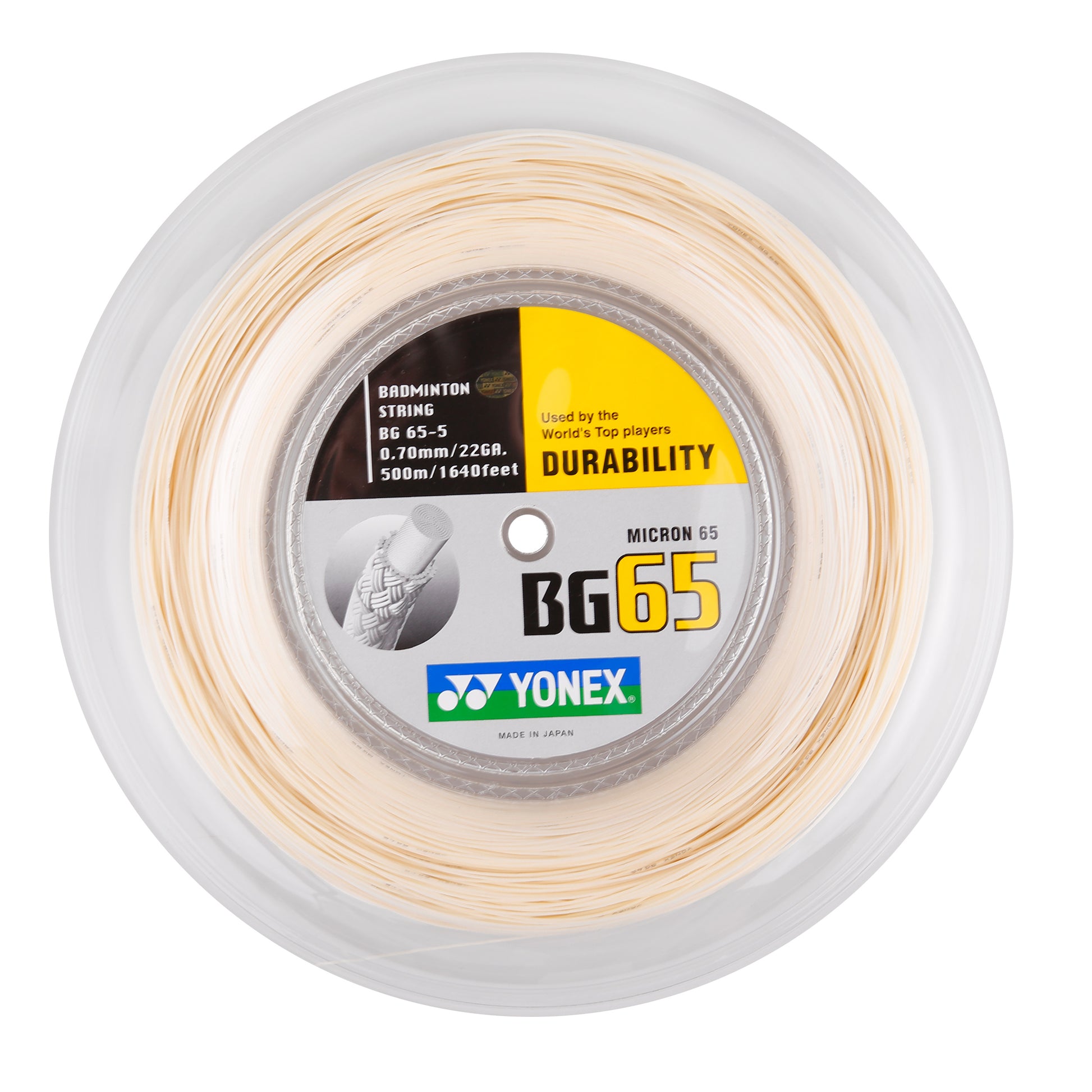 Yonex BG65 Szpula na strune do badmintona 200m -biały