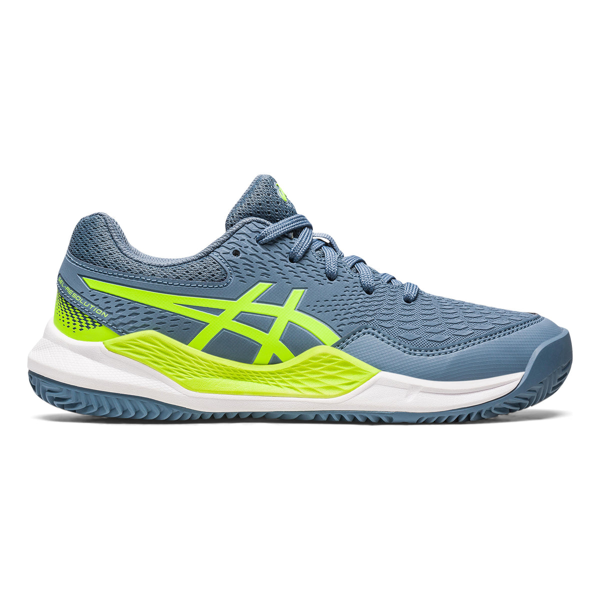 ASICS Gel-Resolution 9 GS buty do tenisa ziemnego Dzieci - ciemnoniebieski, neonowy zielony