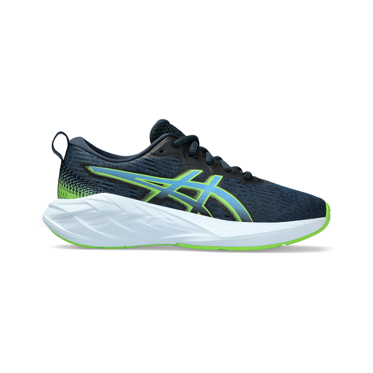 ASICS Novablast 4 GS But neutralny Dzieci - ciemnoniebieski, turkus