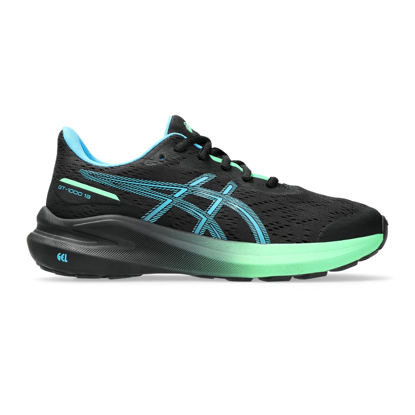 ASICS GT-1000 13 GS But stabilizujący Dzieci - czarny, zieleń