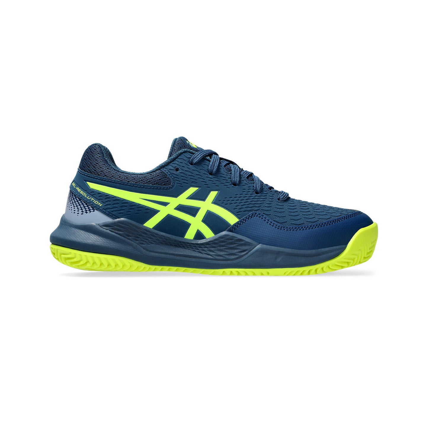 ASICS Gel-Resolution 9 GS buty do tenisa ziemnego Dzieci - ciemnoniebieski, neonowy żółty