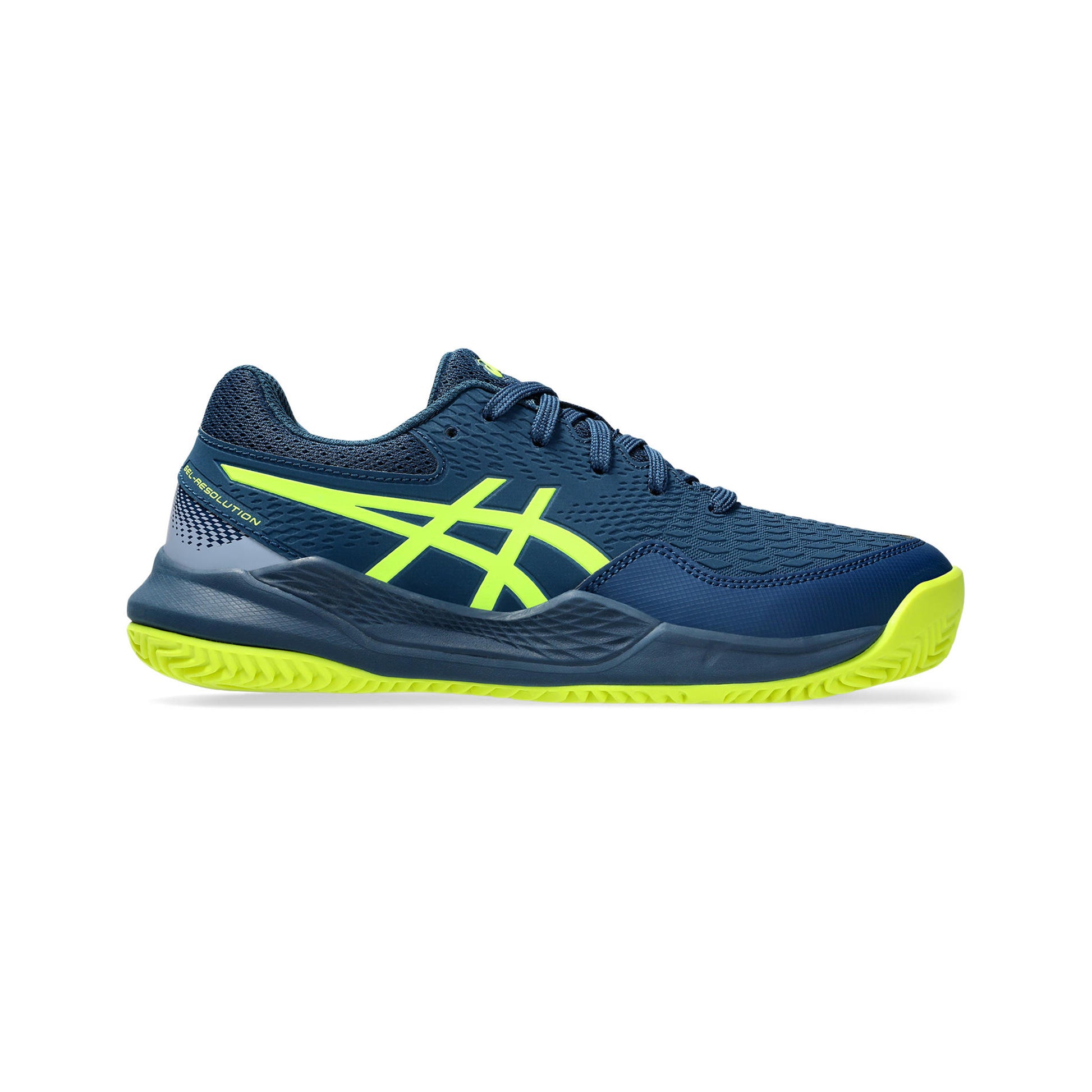 ASICS Gel-Resolution 9 GS buty do tenisa ziemnego Dzieci - ciemnoniebieski, neonowy żółty