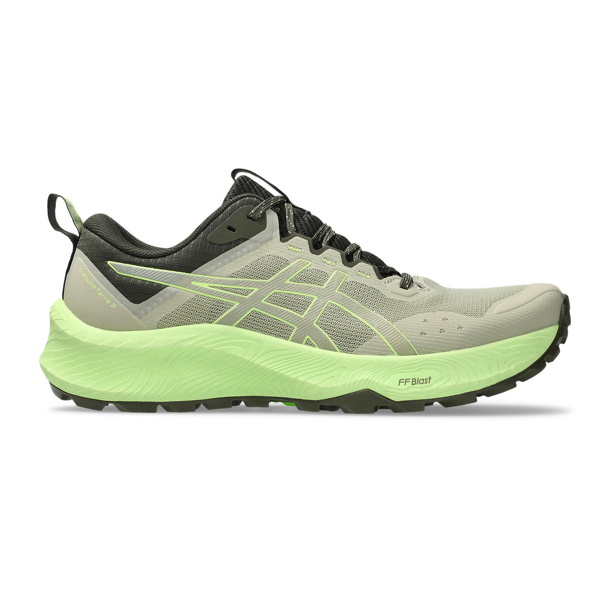 ASICS Trabuco Terra 3 But trailowy Mężczyźni-khaki, limonka