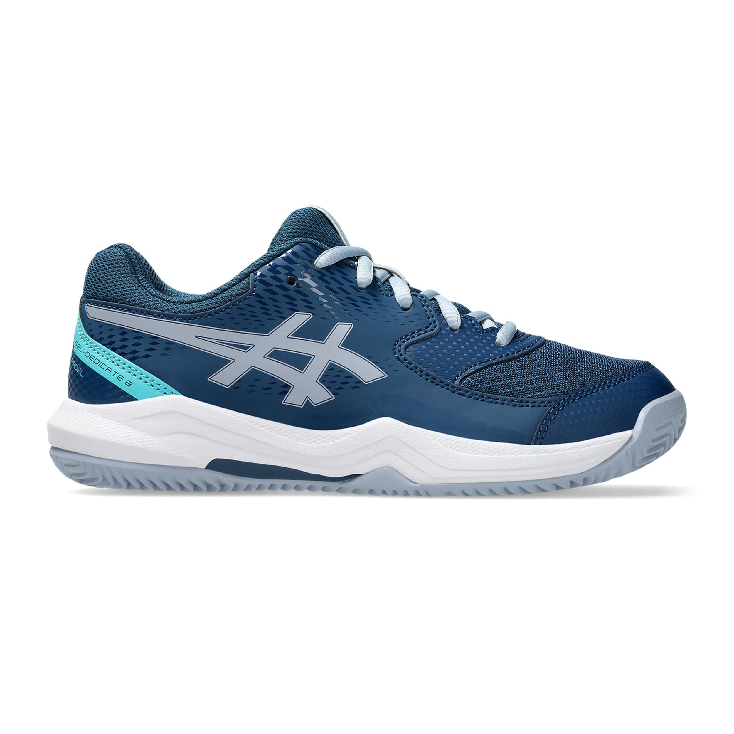 ASICS GEL-DEDICATE 8 PADEL GS But do padla Dzieci-petrol, niebiesko-szary