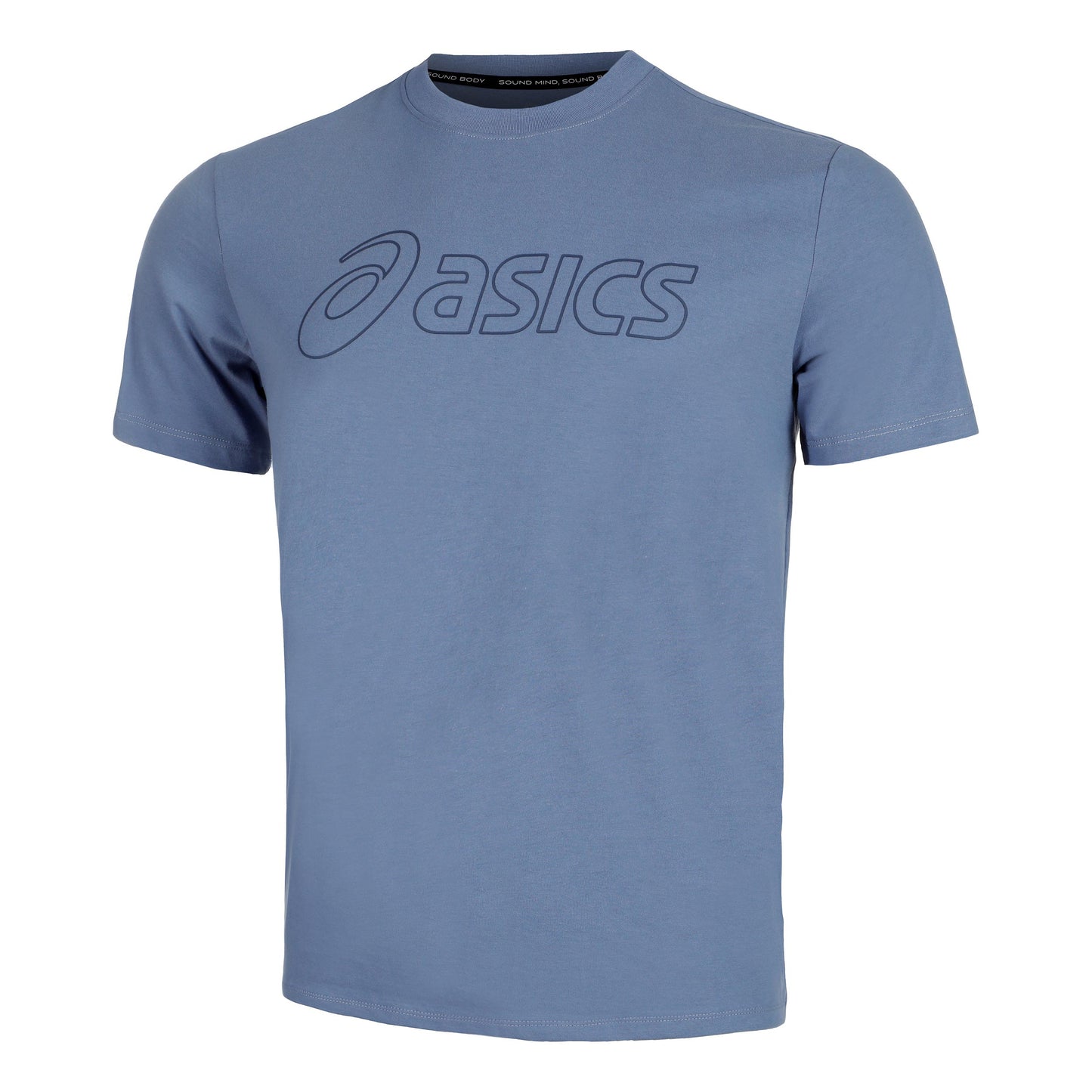 ASICS Logo Koszulka Mężczyźni - niebiesko-szary,