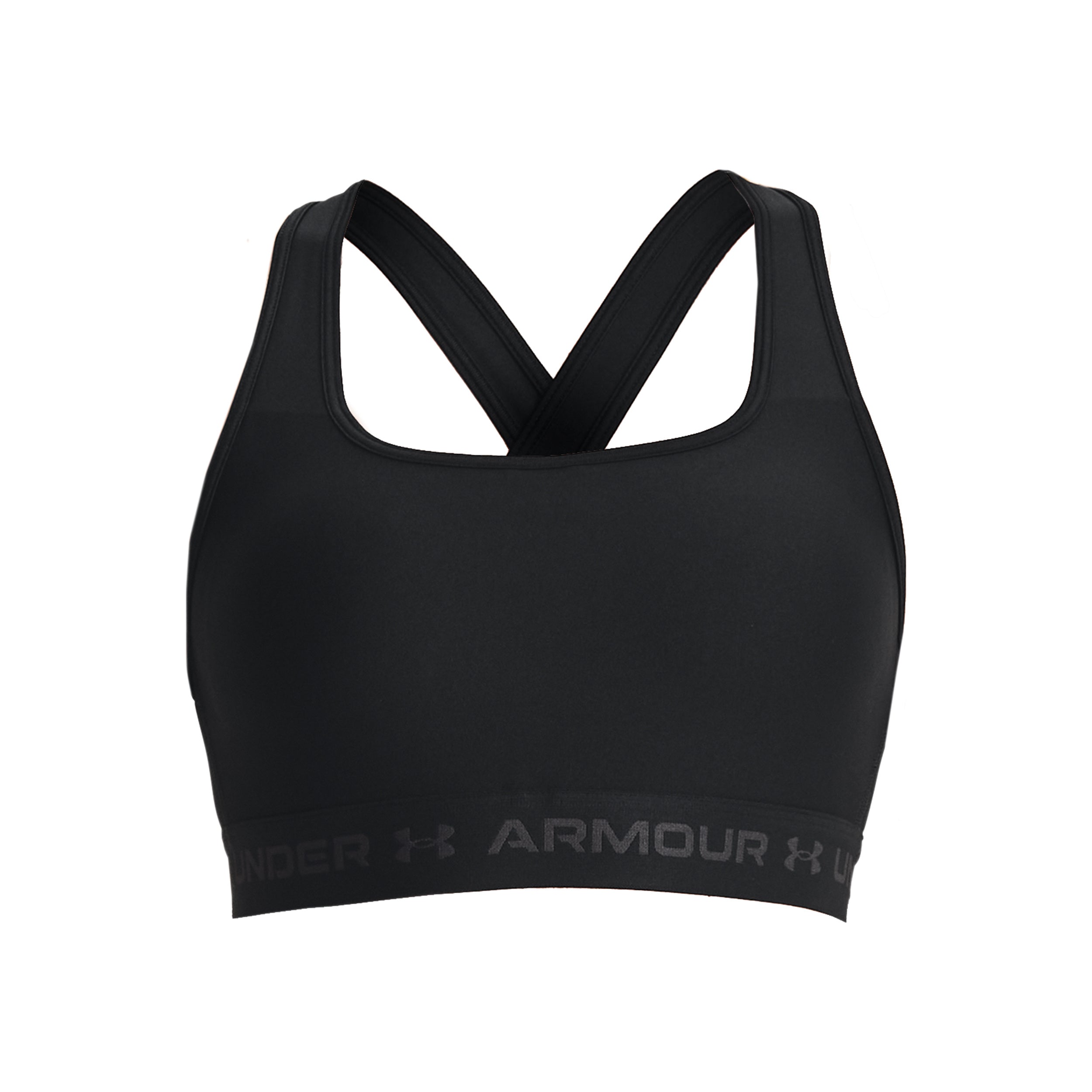 Under Armour Crossback Mid Stanik Sportowy Kobiety-Czarny,Szary