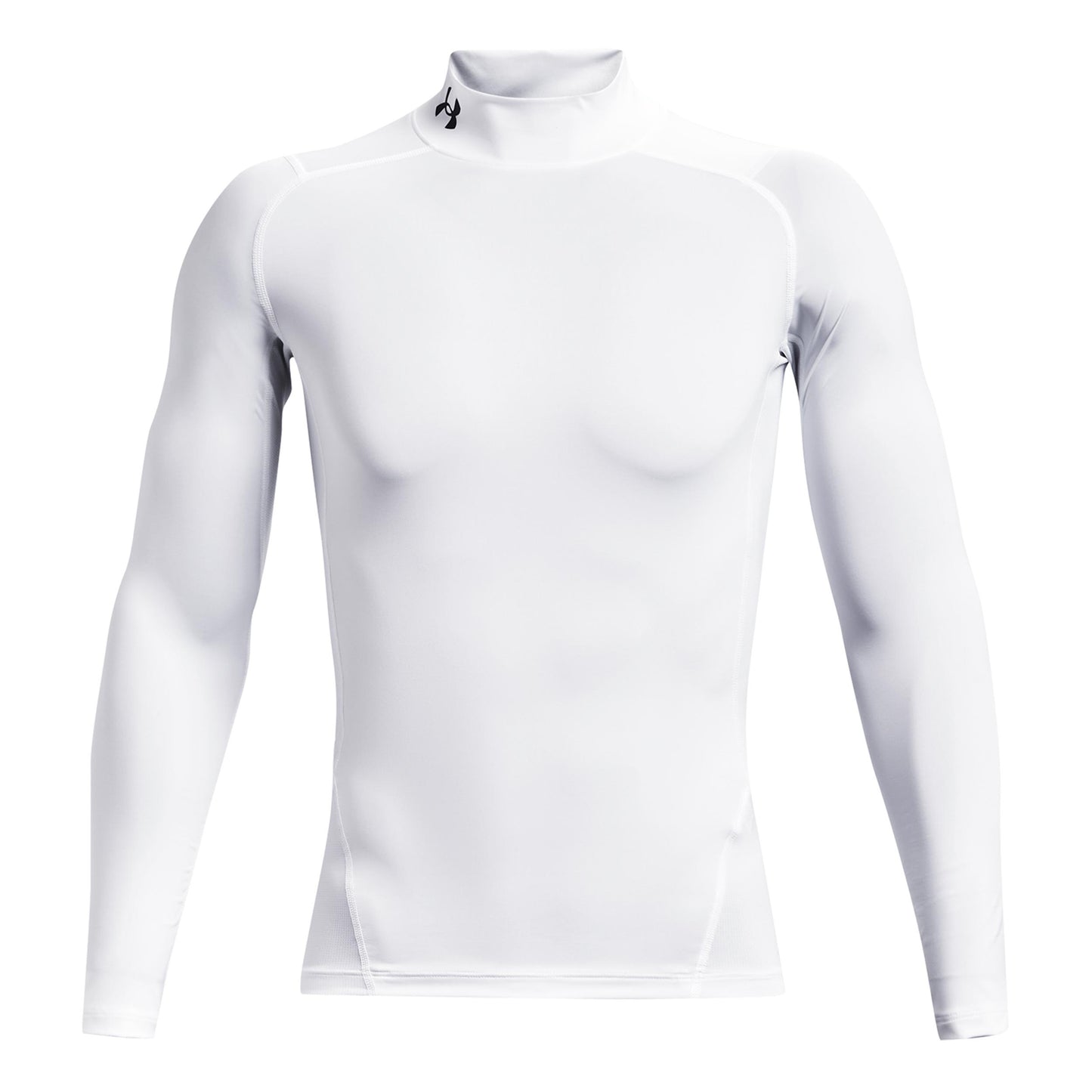 Under Armour Heatgear Comp Mock Długi Rękaw Mężczyźni-Biały