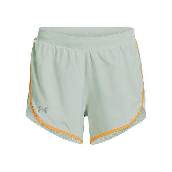Under Armour Fly By Elite 3in Szorty Kobiety - zieleń, pomarańczowy
