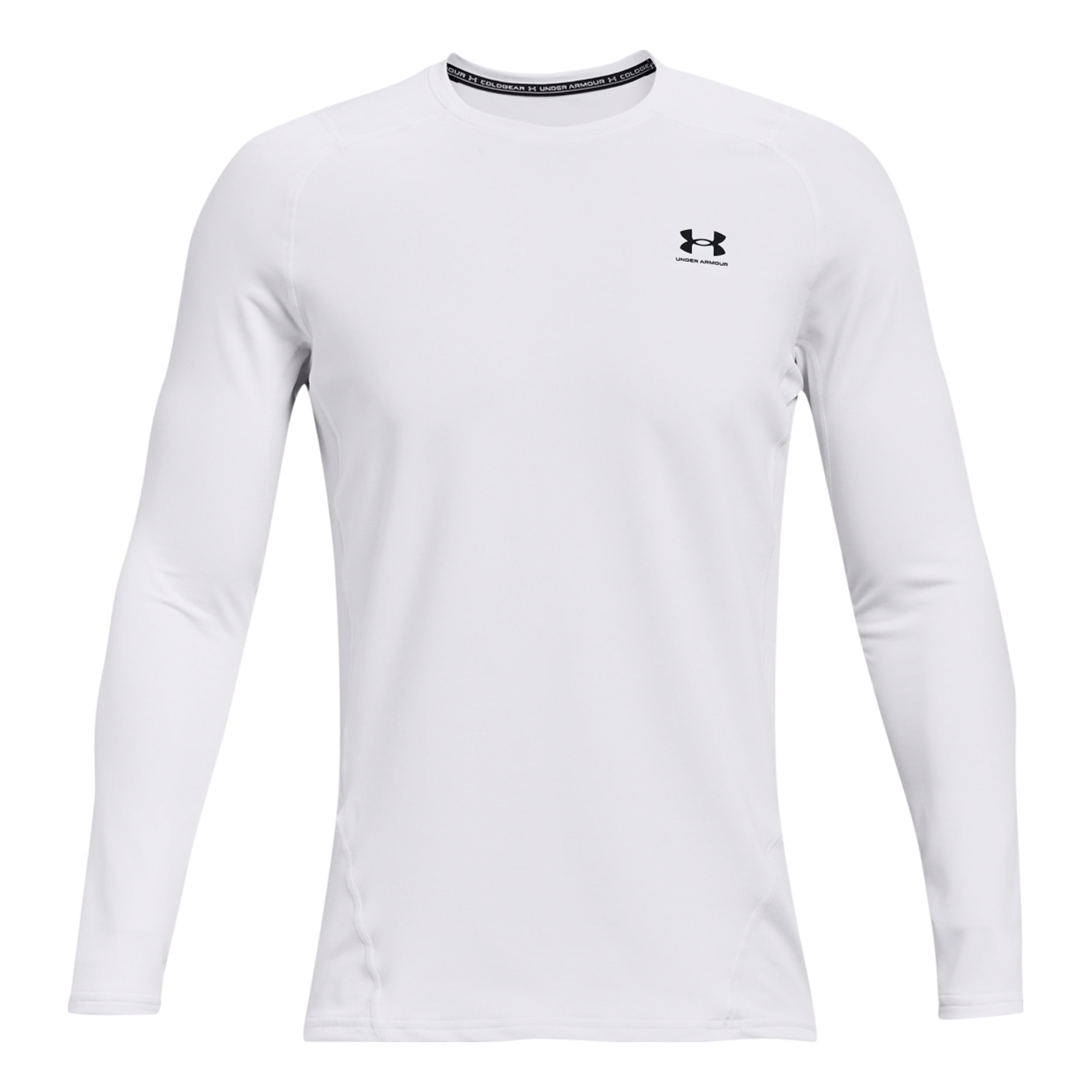Under Armour Coldgear Fitted Crew Długi Rękaw Mężczyźni - biały,