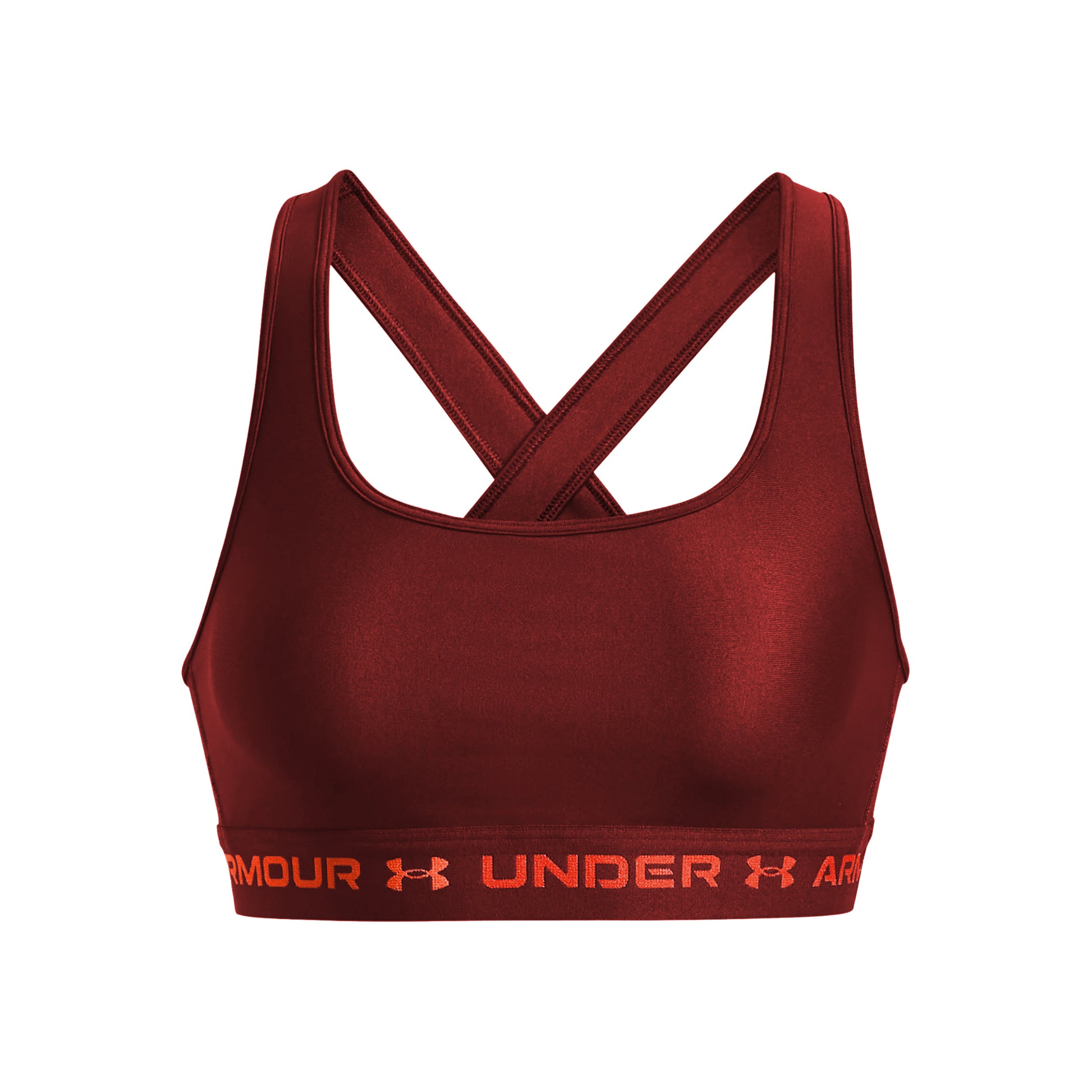 Under Armour Crossback Mid Stanik sportowy Kobiety - ciemnoczerwony, czerwony
