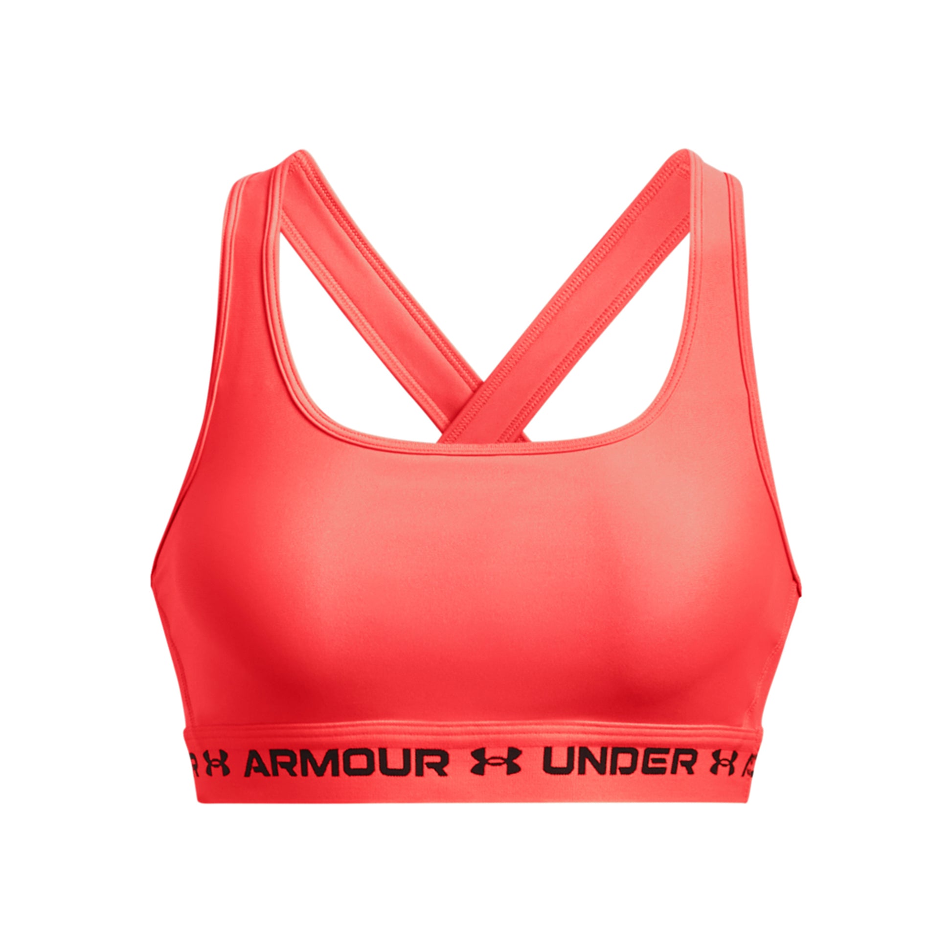 Under Armour Crossback Mid Stanik sportowy Kobiety - koral, czarny