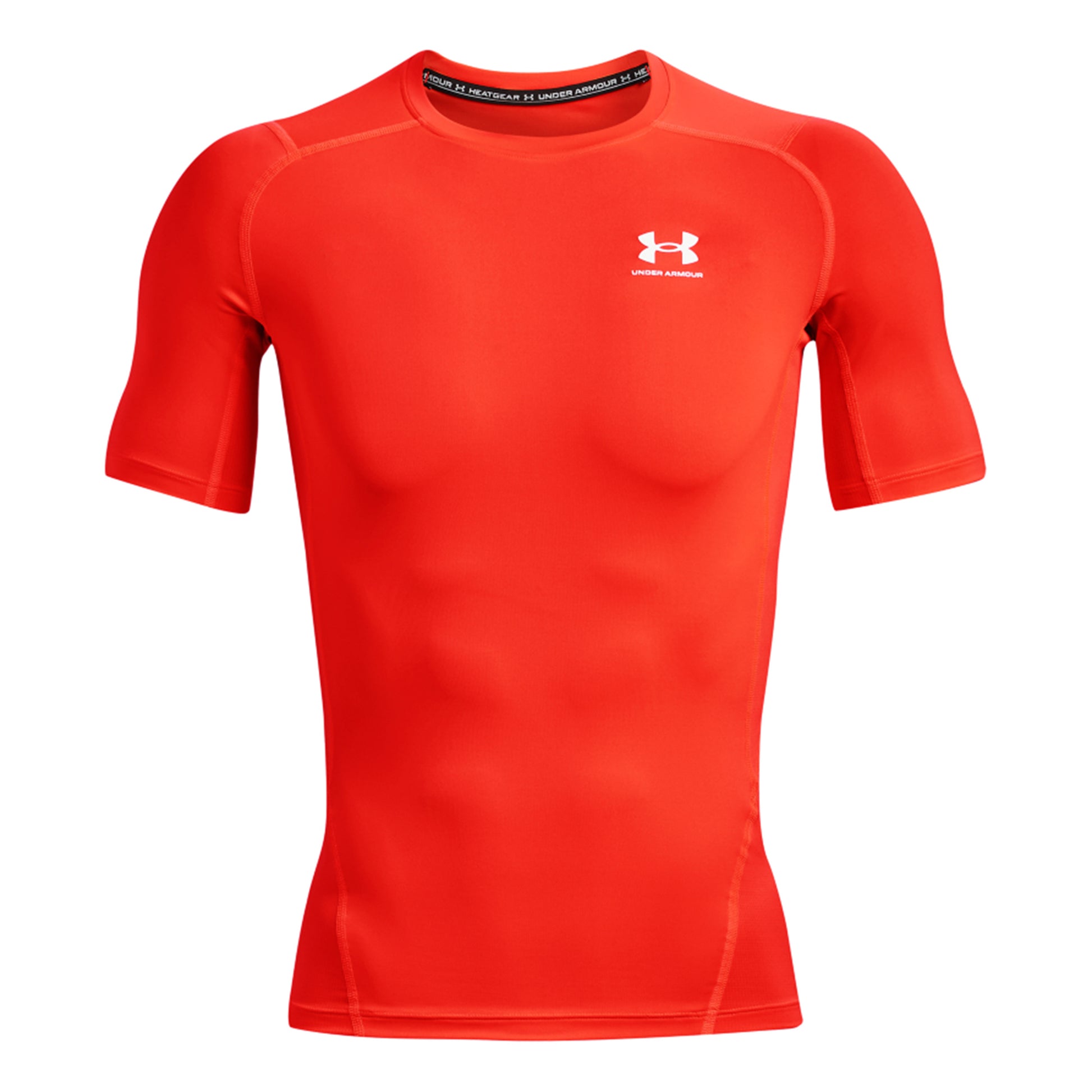 Under Armour Heatgear Comp Koszulka Mężczyźni - neonowy czerwony,