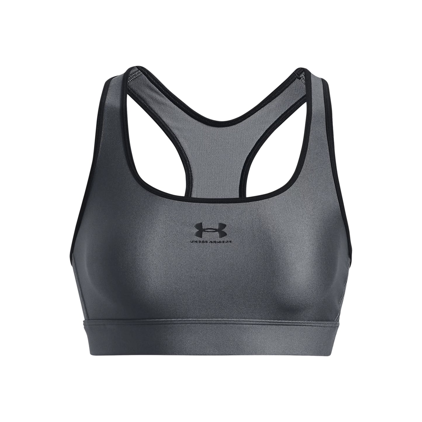 Under Armour Heatgear Mid Padless Stanik Sportowy Kobiety-Szary