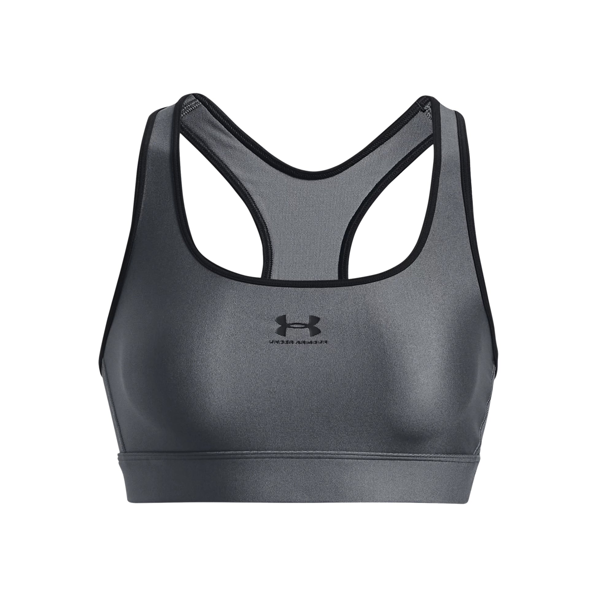 Under Armour Heatgear Mid Padless Stanik Sportowy Kobiety-Szary
