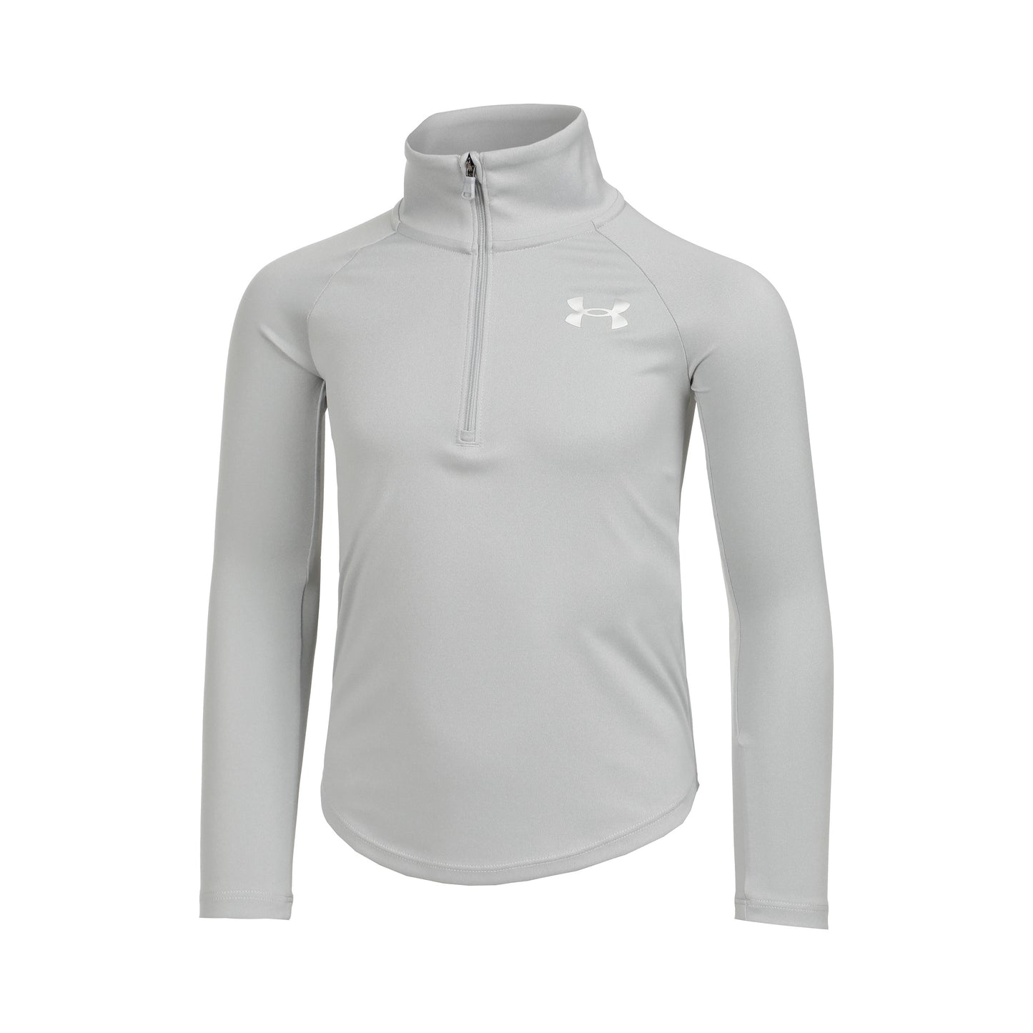 Under Armour Tech Graphic Half-Zip Długi Rękaw Dziewczynki - jasnoszary, srebrny