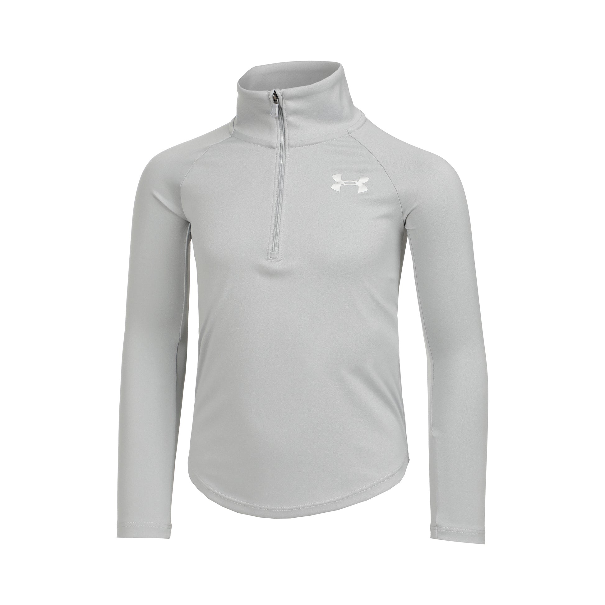 Under Armour Tech Graphic Half-Zip Długi Rękaw Dziewczynki - jasnoszary, srebrny