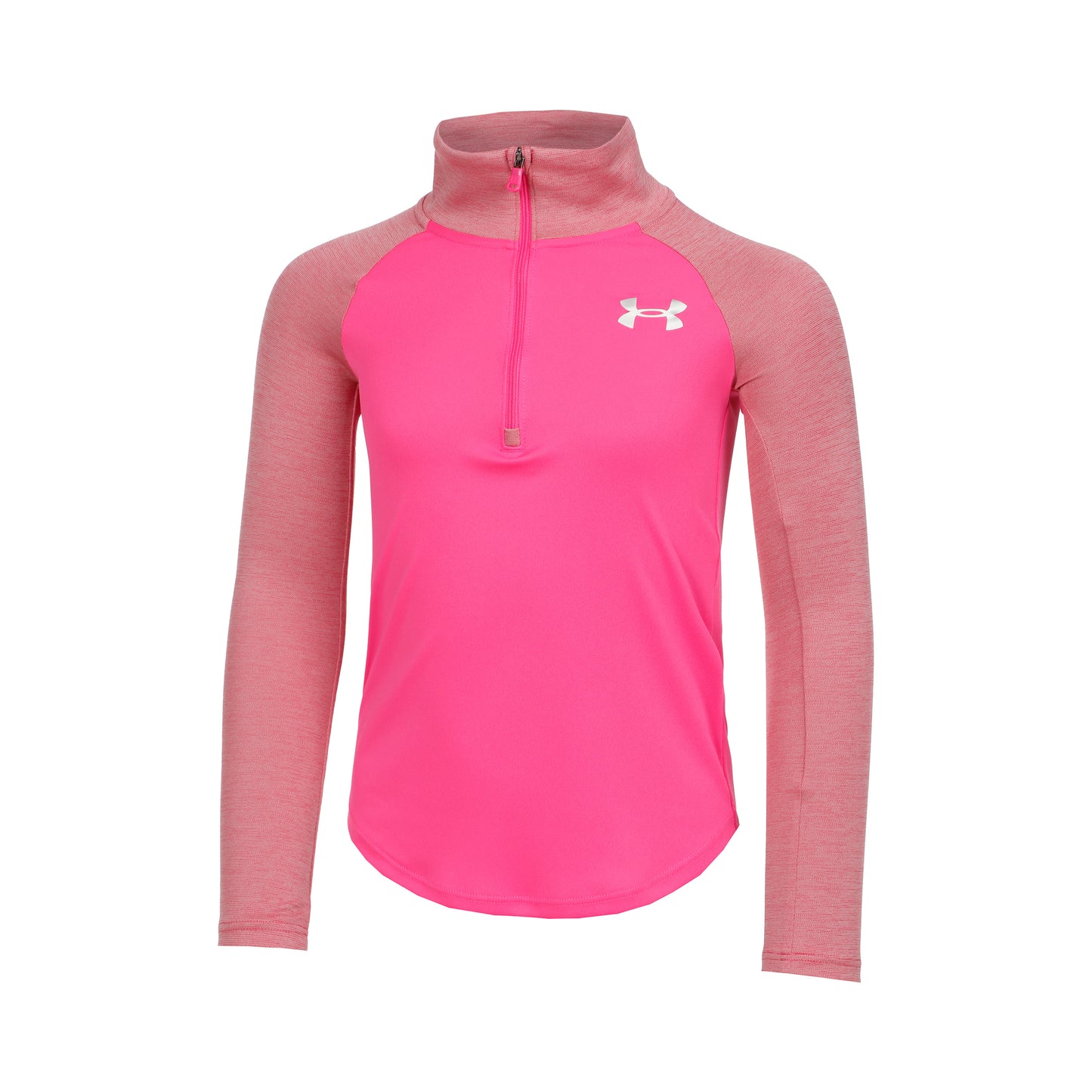 Under Armour Tech Graphic Half-Zip Długi Rękaw Dziewczynki - różowy, ciemnoróżowy