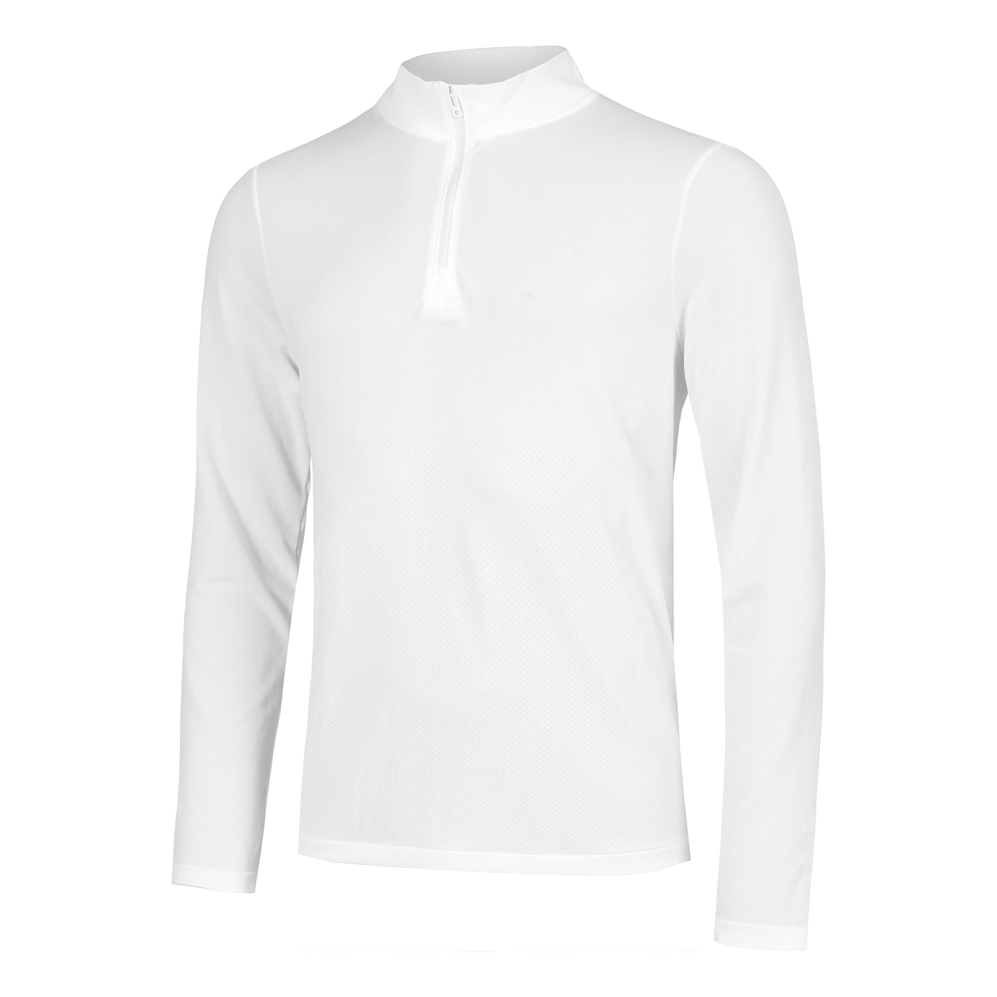 Under Armour Seamless Stride 1/4 Zip Długi Rękaw Mężczyźni - biały,